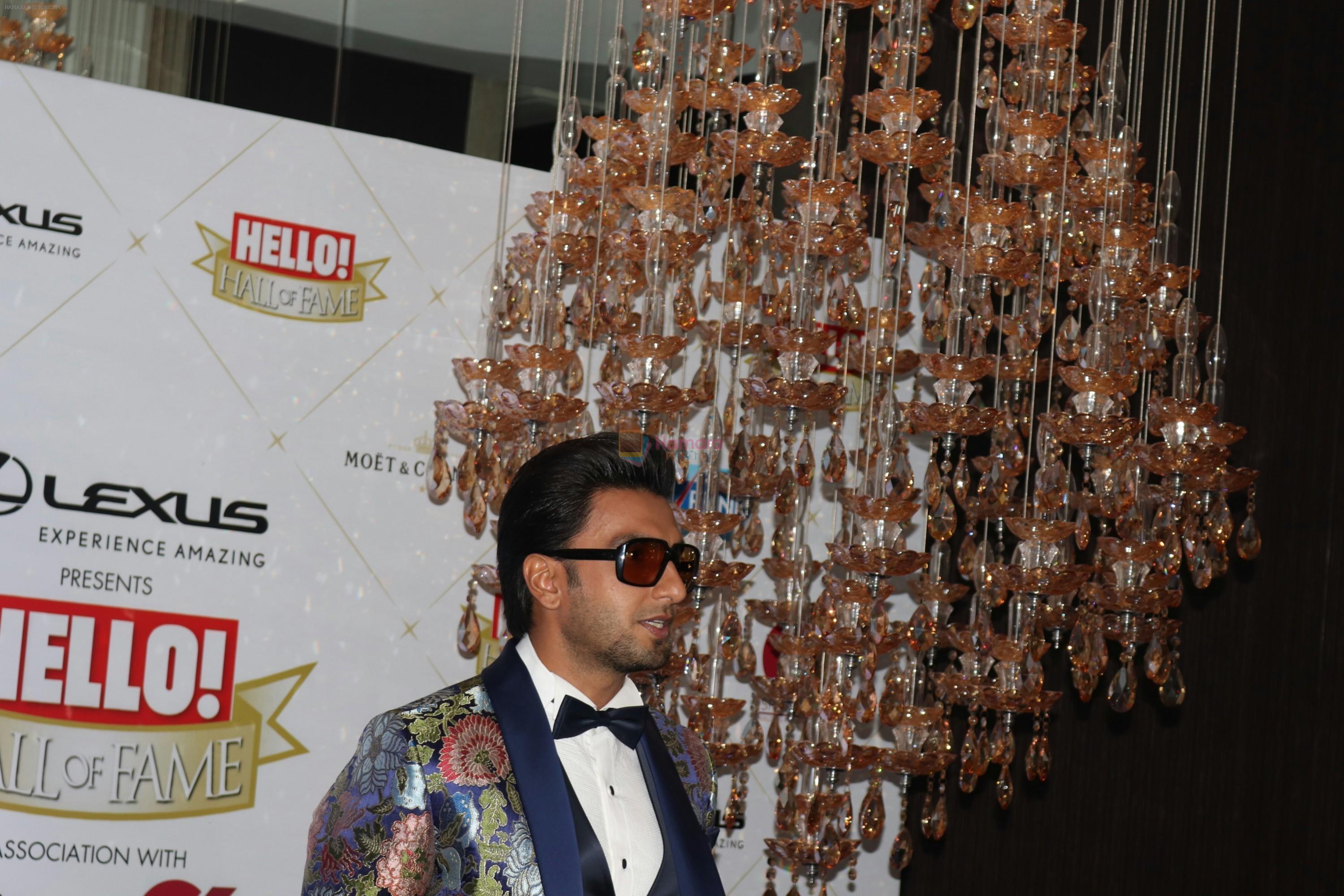 Ranveer Singh at Hello Hall of Fame Awards in st regis in mumbai on 12th March 2018