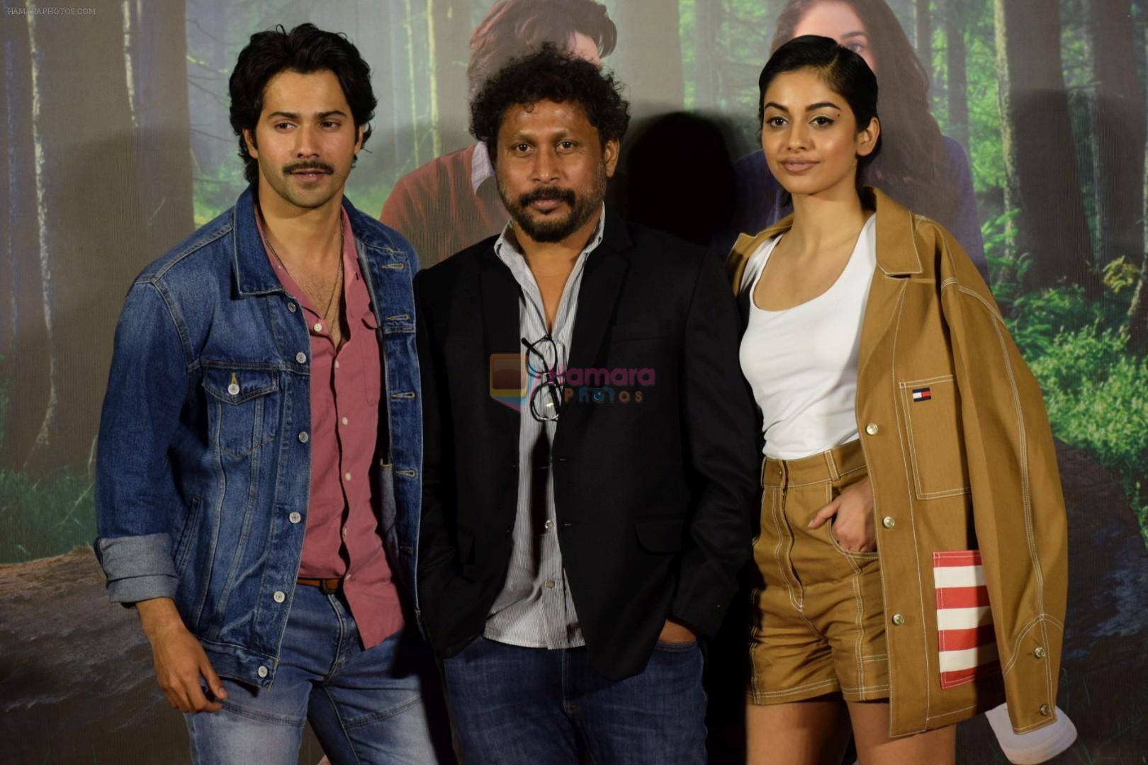 Varun Dhawan, Banita Sandhu, Shoojit Sircar at the Trailer launch of film October in pvr juhu, mumbai on 12th March 2018
