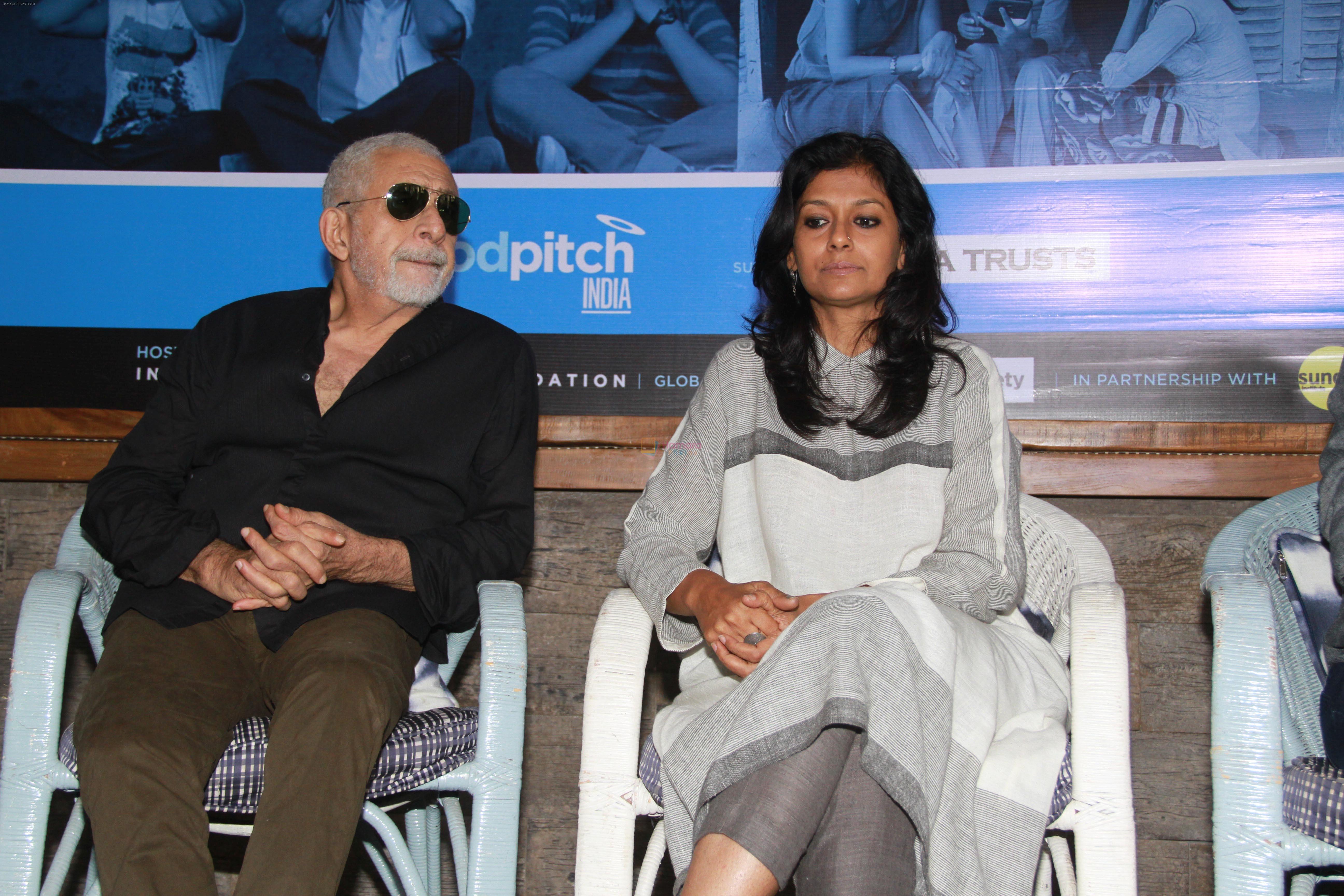 Nandita Das, Naseeruddin Shah at the Press announcement for Good Pitch for films on 14th March 2018