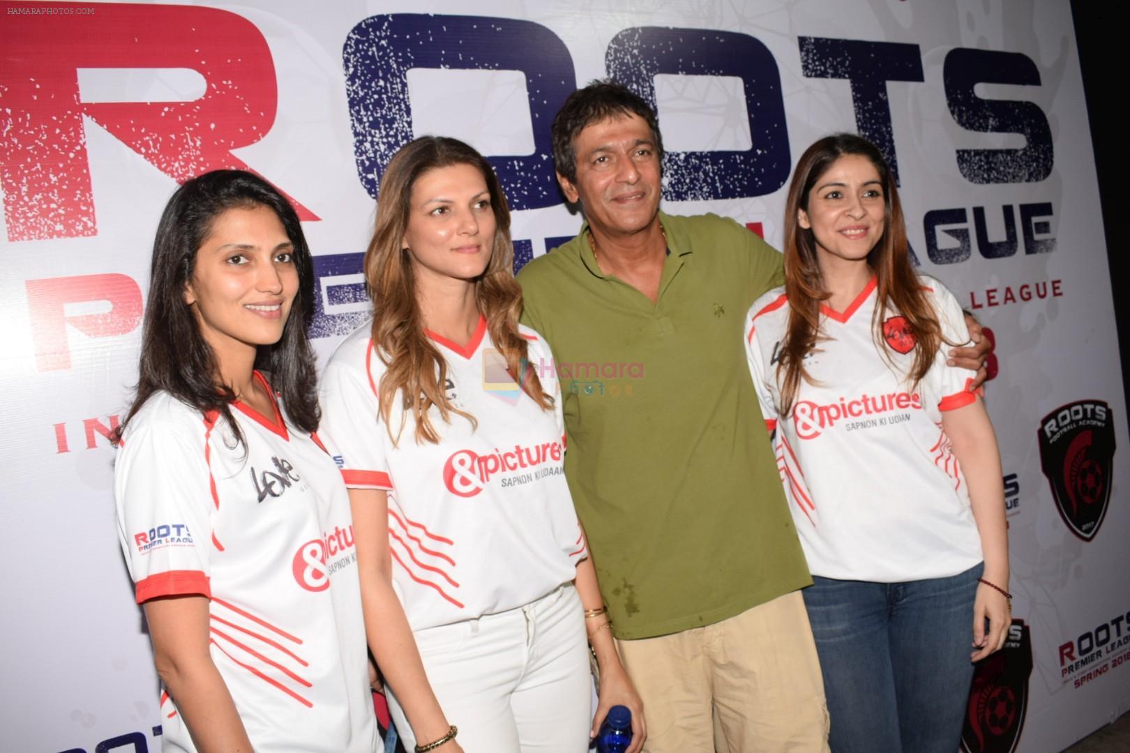 Chunky Pandey, Nandita Mahtani,  Bhavna Pandey at Roots Premiere League Spring Season 2018 For Amateur Football In India on 14th March 2018
