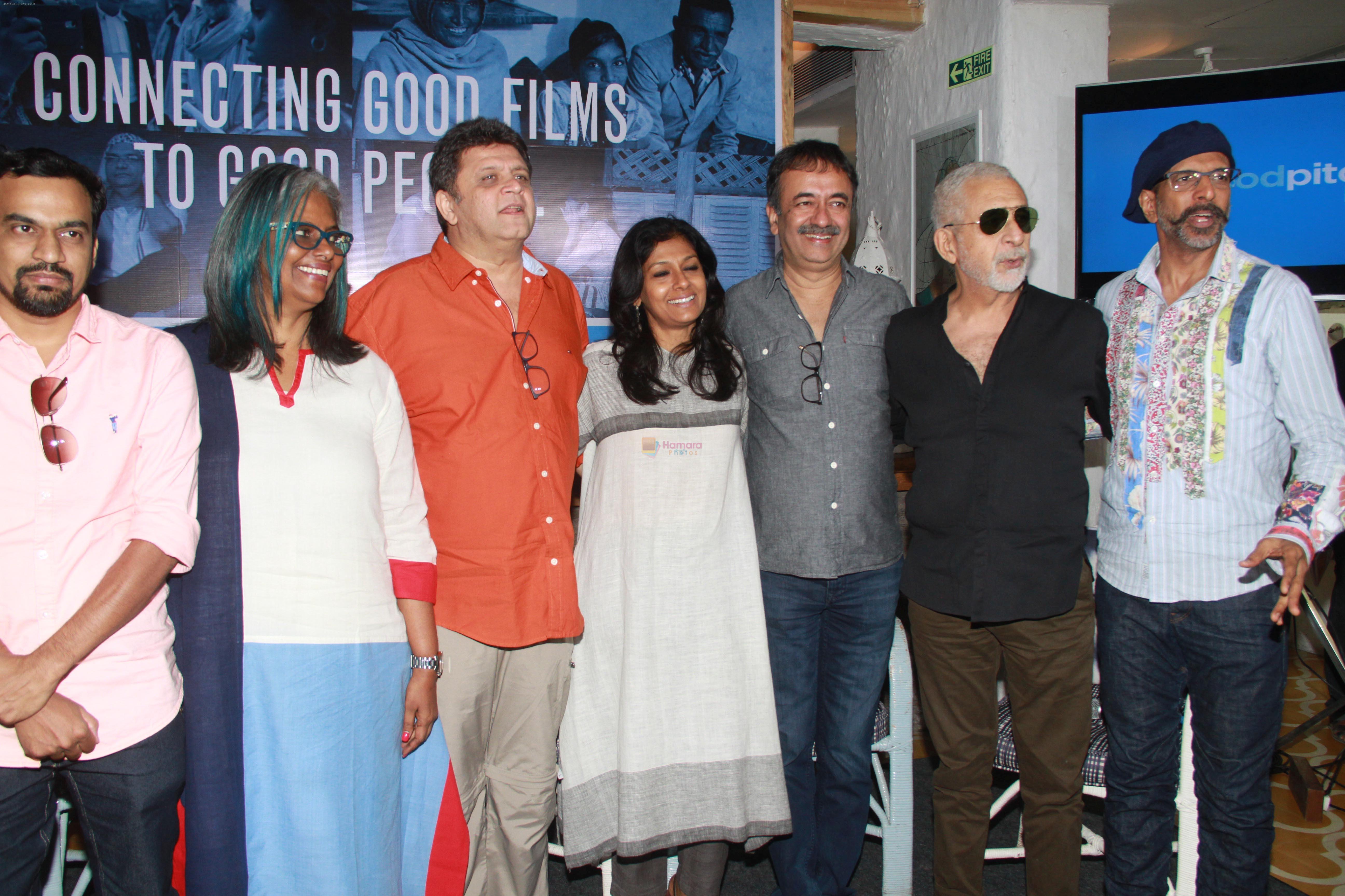 Nandita Das, Naseeruddin Shah, Rajkumar Hirani, Javed Jaffrey, Rahul Dholakia at the Press announcement for Good Pitch for films on 14th March 2018