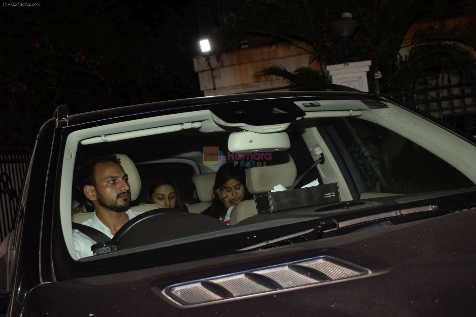 Janhvi Kapoor And Khushi Kapoor Spotted At Arjun Kapoor House on 19th March 2018