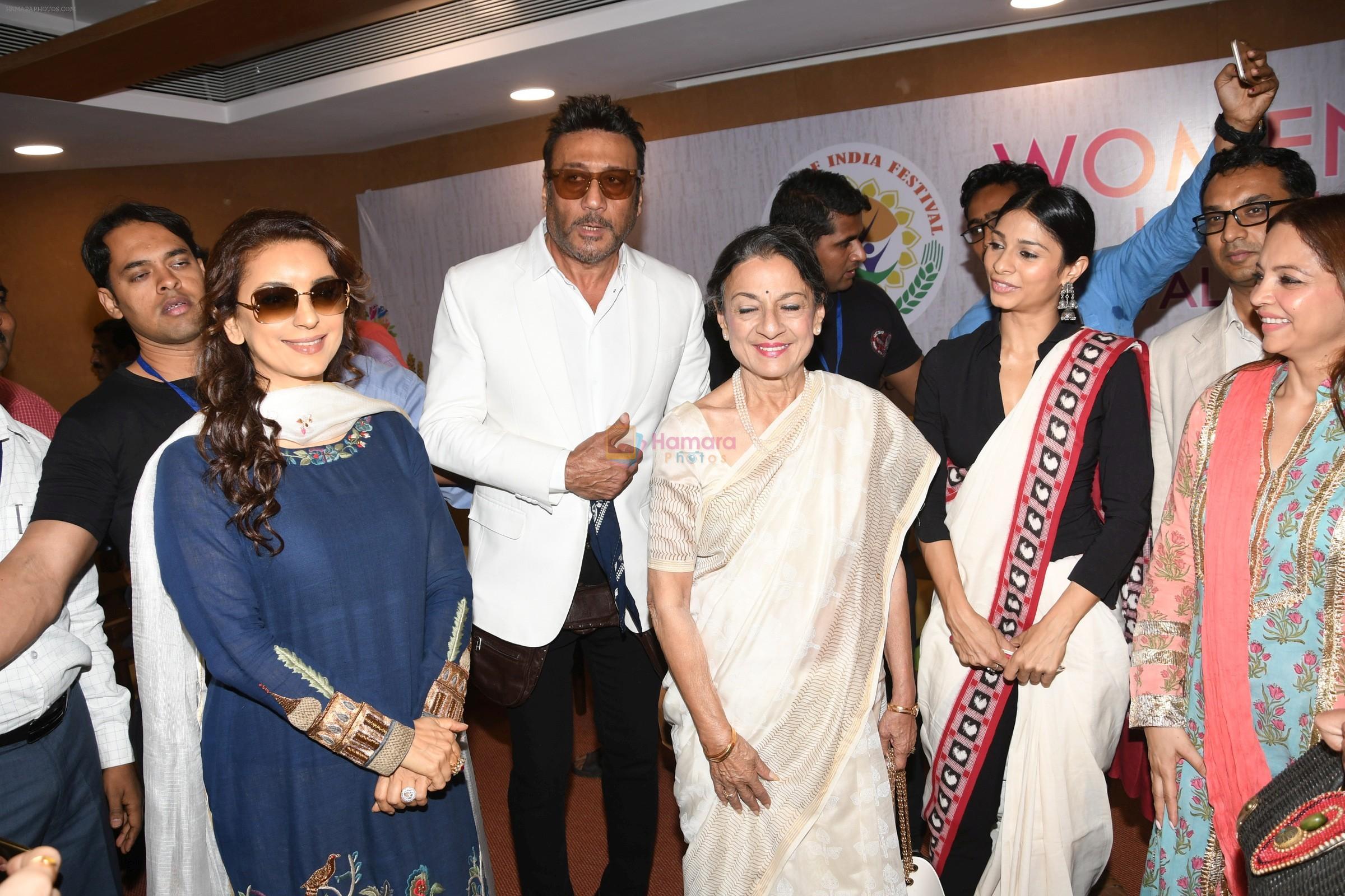 Juhi Chawla, Jackie Shroff, Madhoo Shah At the Opening Of Women Of India Organic Festival on 18th March 2018