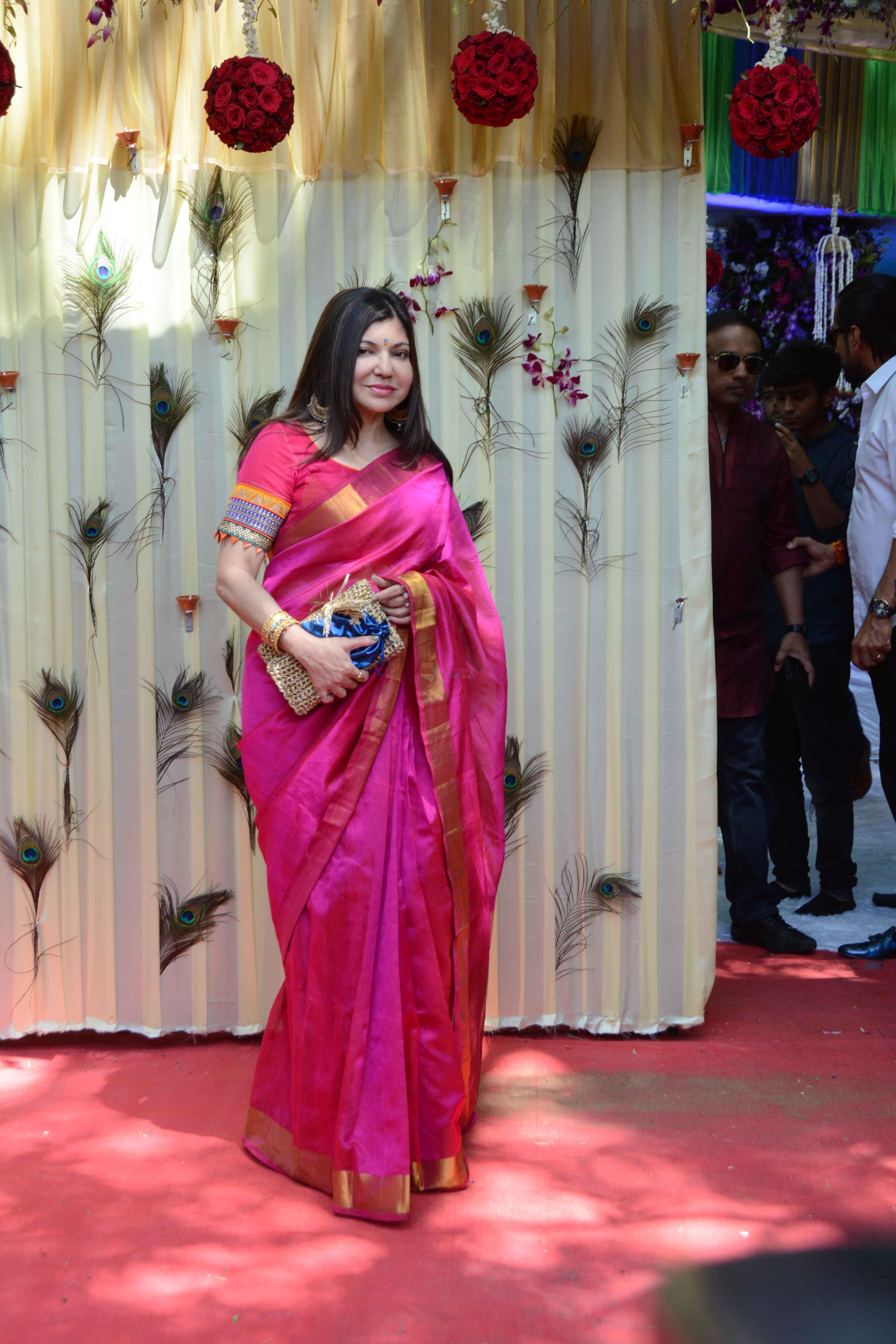 Alka Yagnik at The auspicious occasion of Annaprasanna on 22nd March 2018