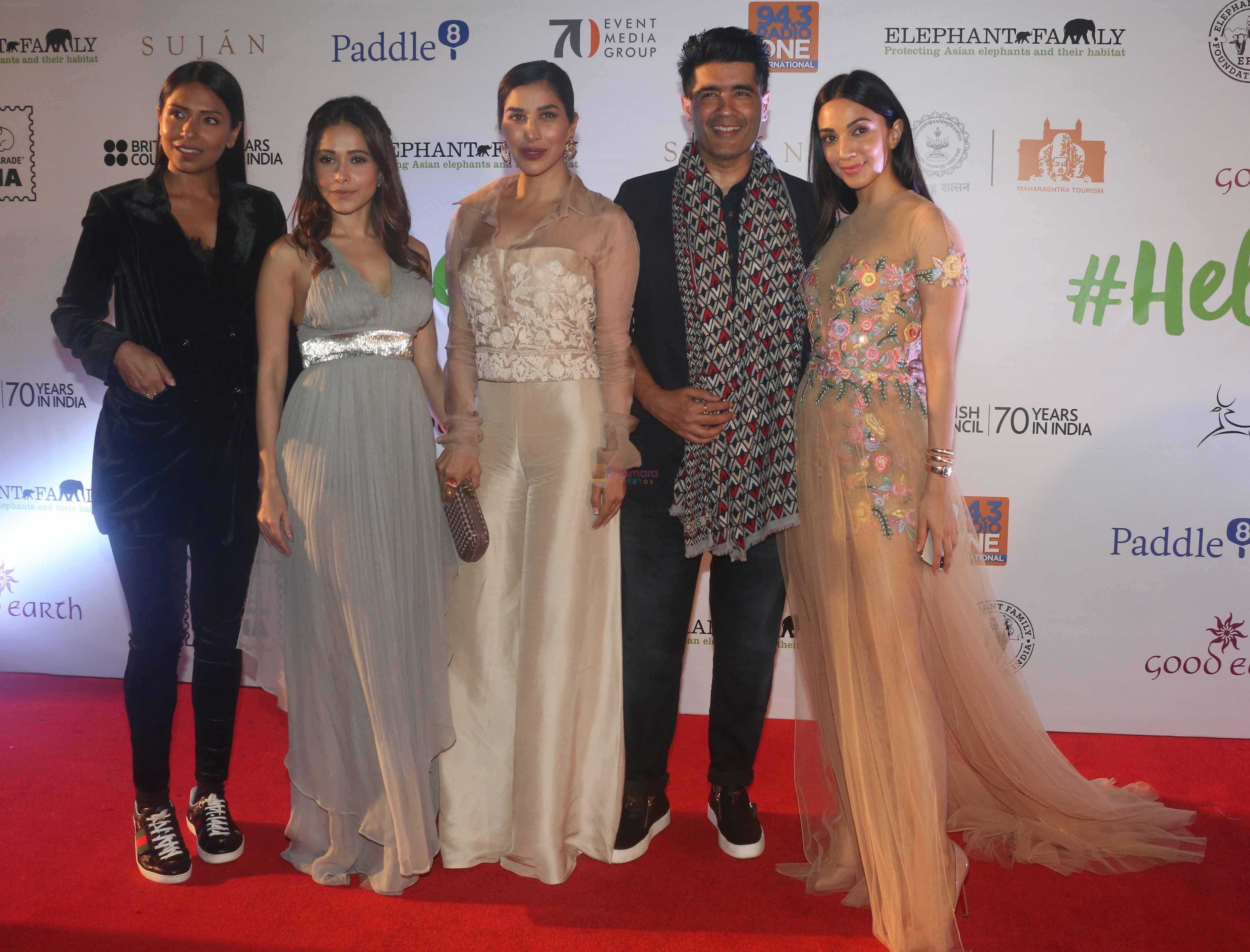Candice Pinto, Nushrat Barucha, Sophie Choudry, Manish Malhotra, Kiara Advani at the Finale of Elephant Parade in Taj Lands End, bandra on 23rd March 2018