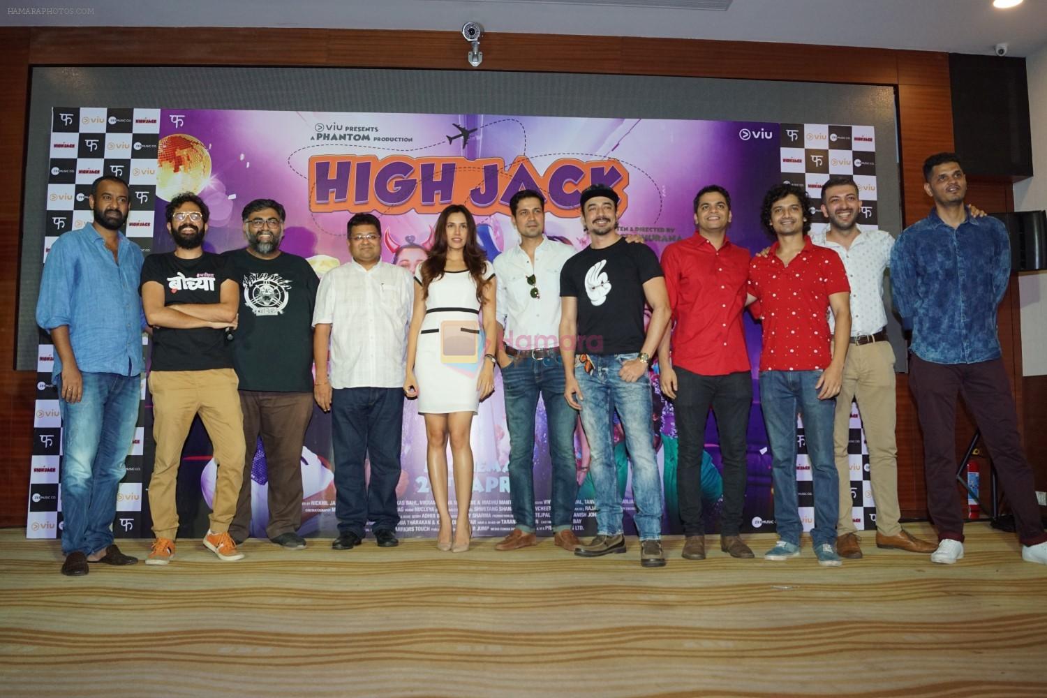 Akarsh Khurana, Sumeet Vyas, Sonnalli Seygall, Mantra Mugdh at the Trailer Launch Of Movie High Jack on 27th March 2018