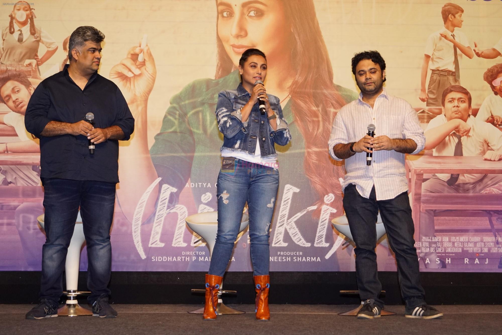 Rani Mukerji, Siddharth P. Malhotra, Maneesh Sharma at the Success Party Of Film Hichki on 29th March 2018