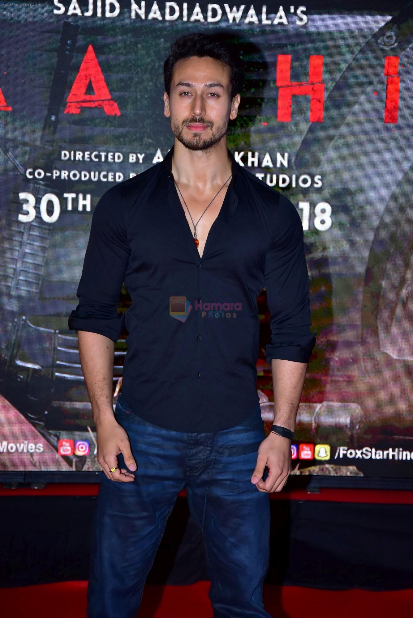 Tiger Shroff at the Special Screening Of Film Baaghi 2 on 29th March 2018