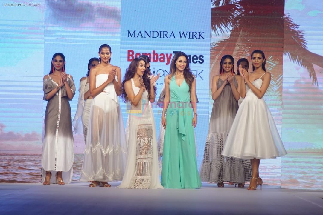 Malaika Arora walk the ramp for Mandira Wirk at Bombay Times Fashion Week in Mumbai on 30th March 2018