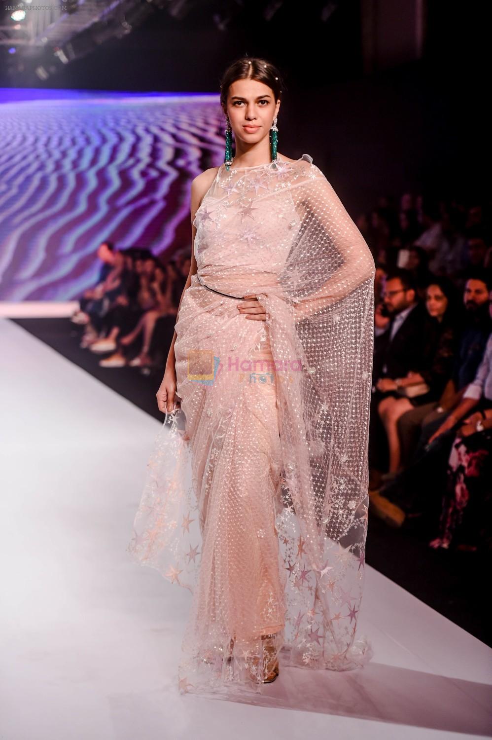 Model walk the ramp Showstopper For Designer Rina Dhaka & Poonam Soni At Bombay Times Fashion Week on 1st April 2018