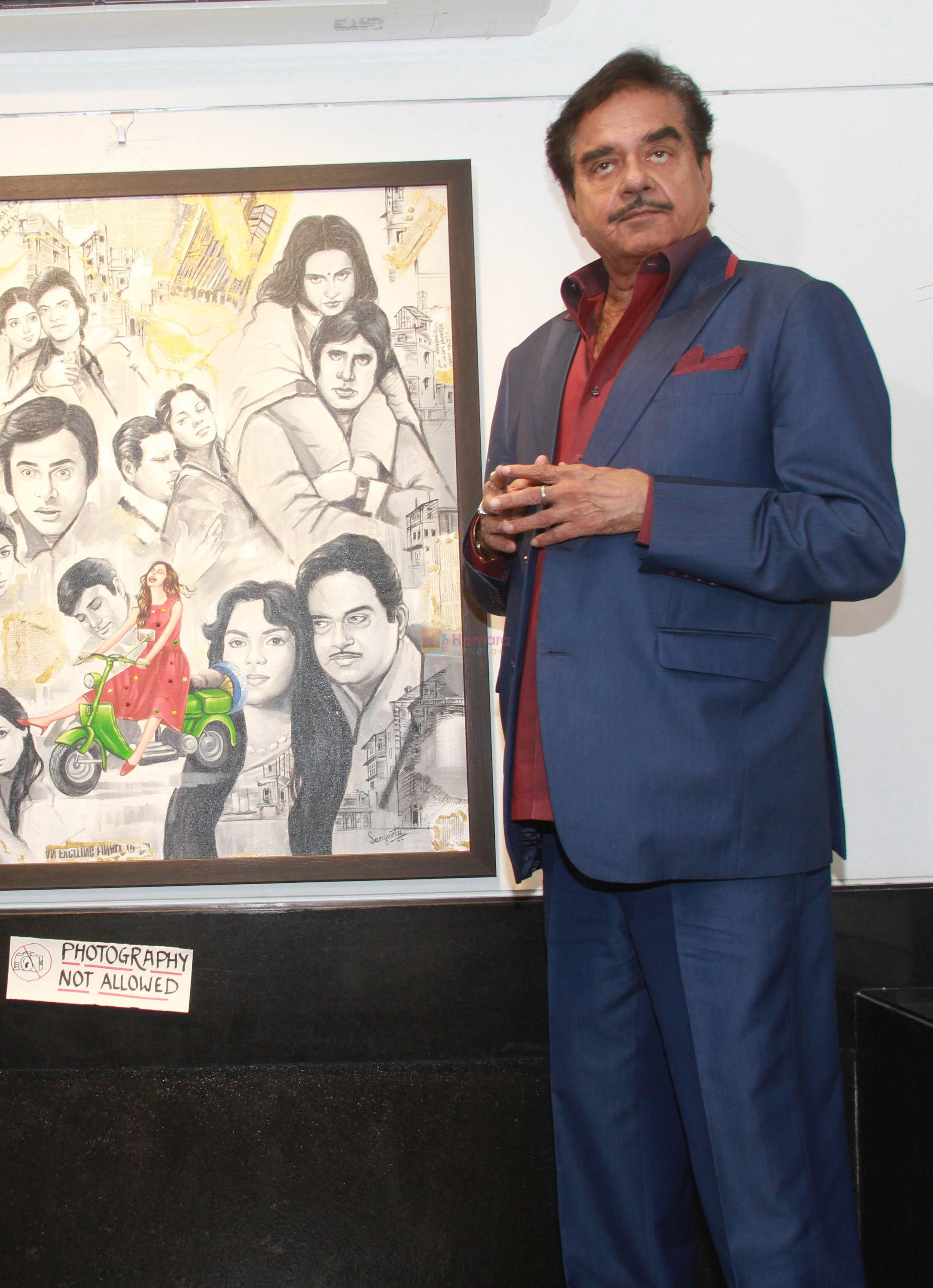 Shatrughan Sinha Inaugurates The Art Exhibition Of Sangeeta Babani At Jehangir Art Gallery on 4th April 2018