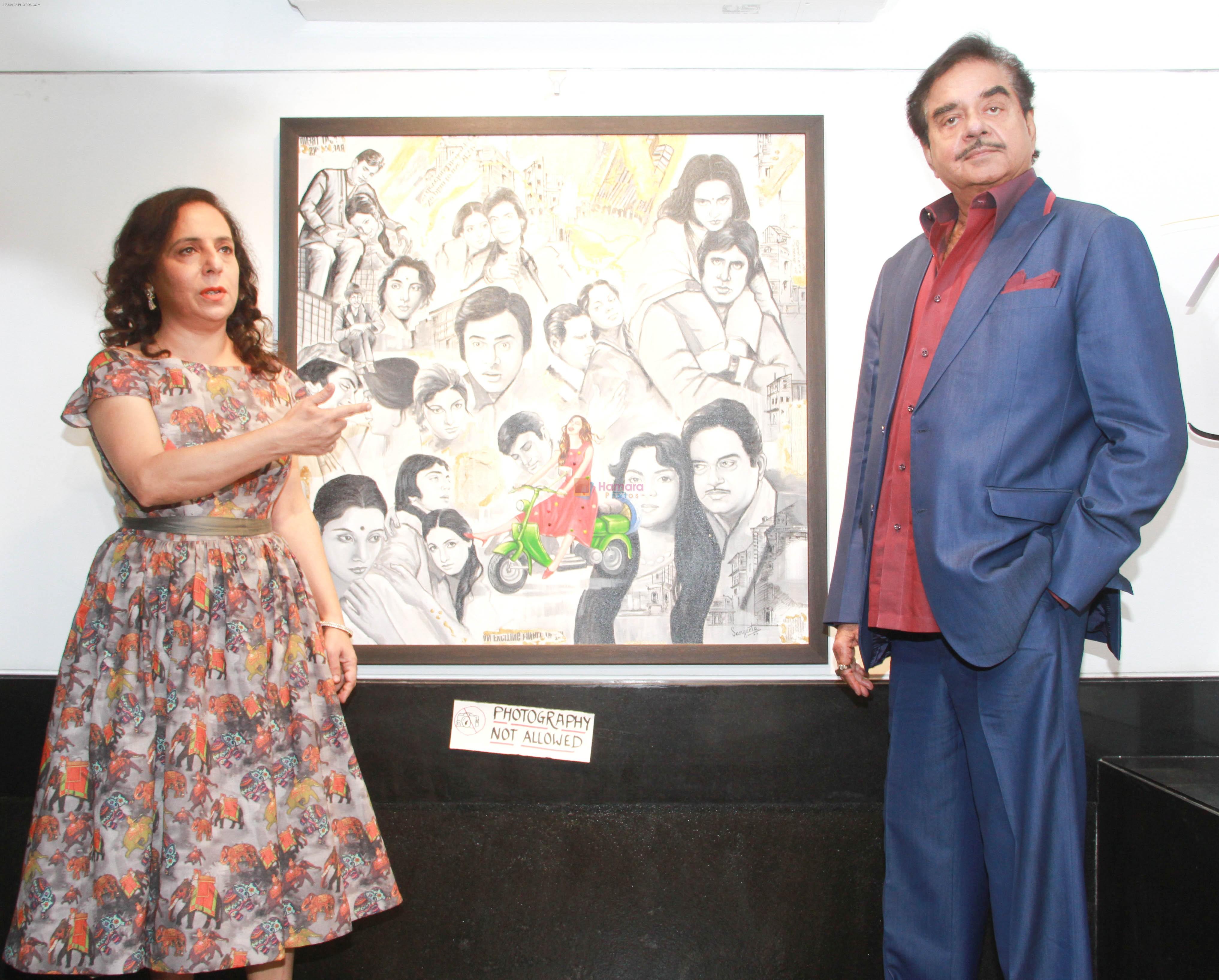 Shatrughan Sinha Inaugurates The Art Exhibition Of Sangeeta Babani At Jehangir Art Gallery on 4th April 2018