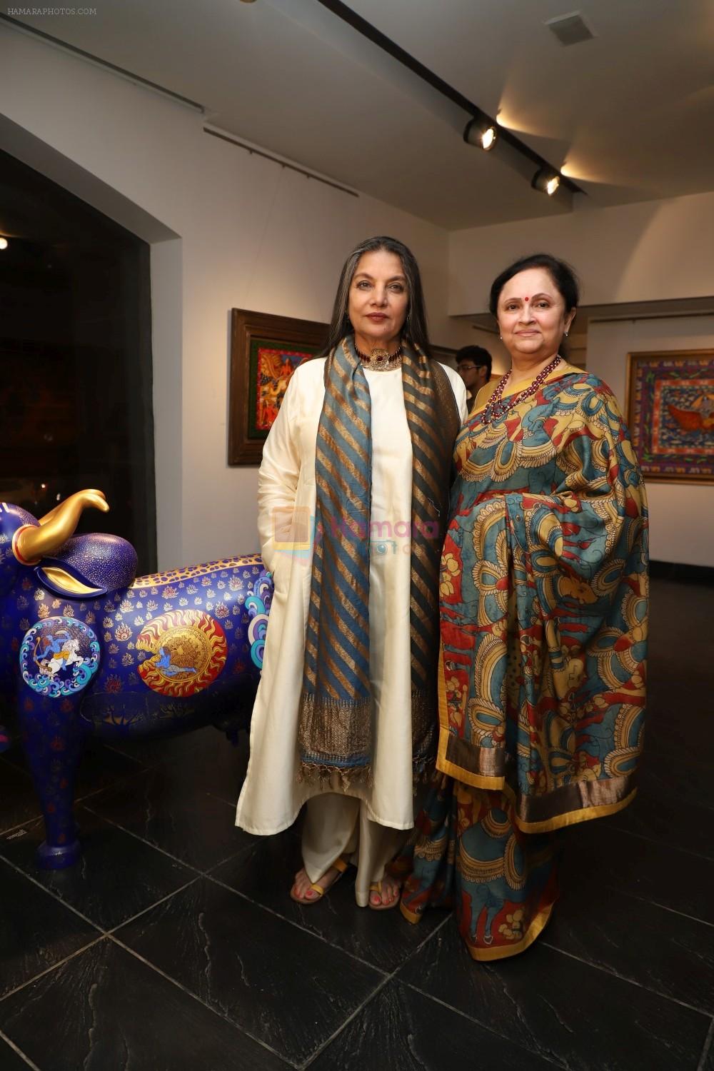 Shabana Azmi & Kalpana Shah at the inauguration of Seema Kohli Art Show What A Body Remembers on 6th April 2018