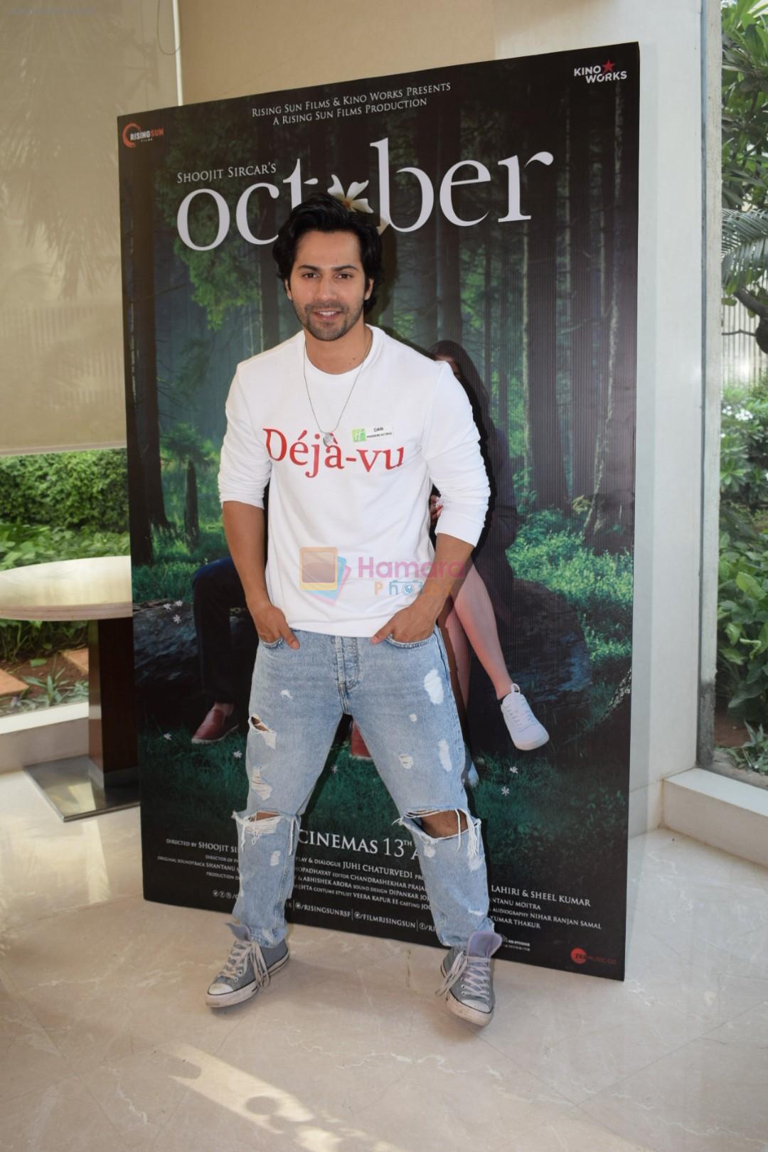Varun Dhawan promote film October and celebrate the spirit of hotel employees at the staff canteen of Holiday Inn Hotel in andheri, mumbai on 9th April 2018