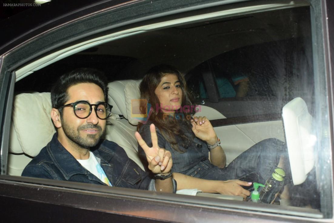 Ayushmann Khurrana at the Screening Of Movie October in Yash Raj on 12th April 2018