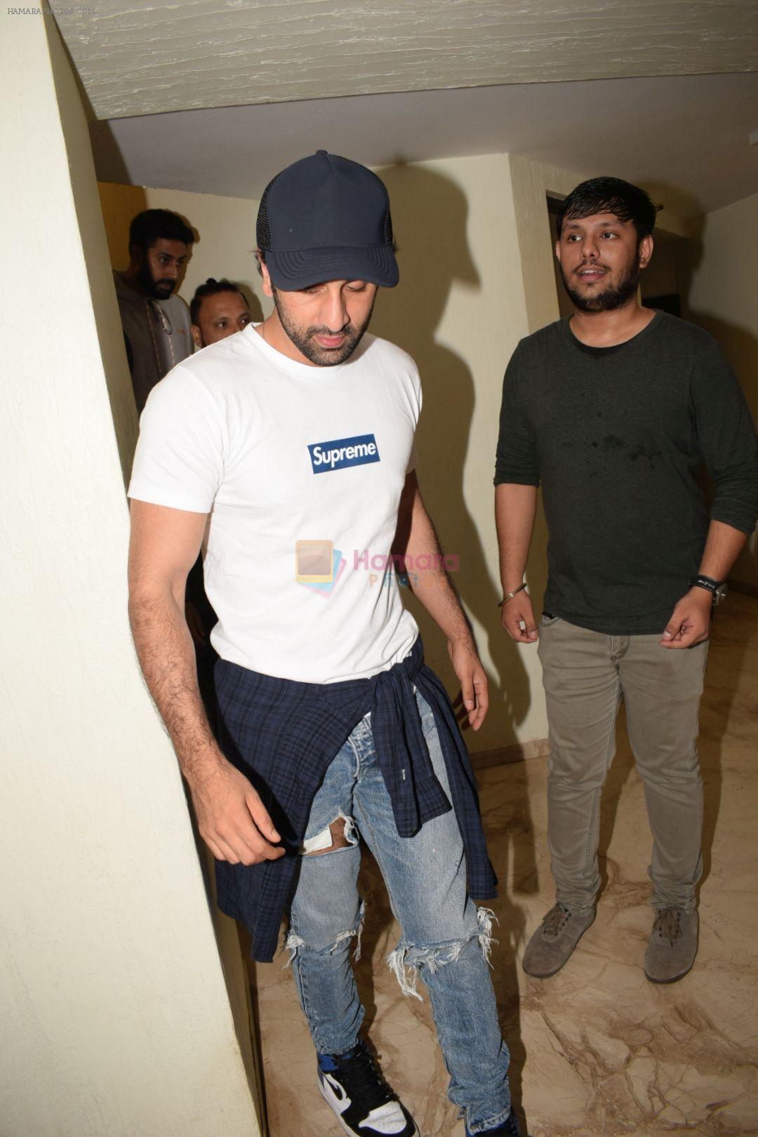 Ranbir Kapoor at the Screening of 102 NotOut in Sunny Super sound, juhu on 1st May 2018