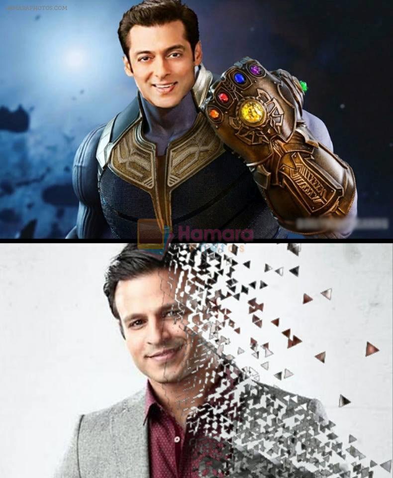 The Salman Khan - Vivek Oberoi meme circulating on the internet after Avengers - Infinity War.