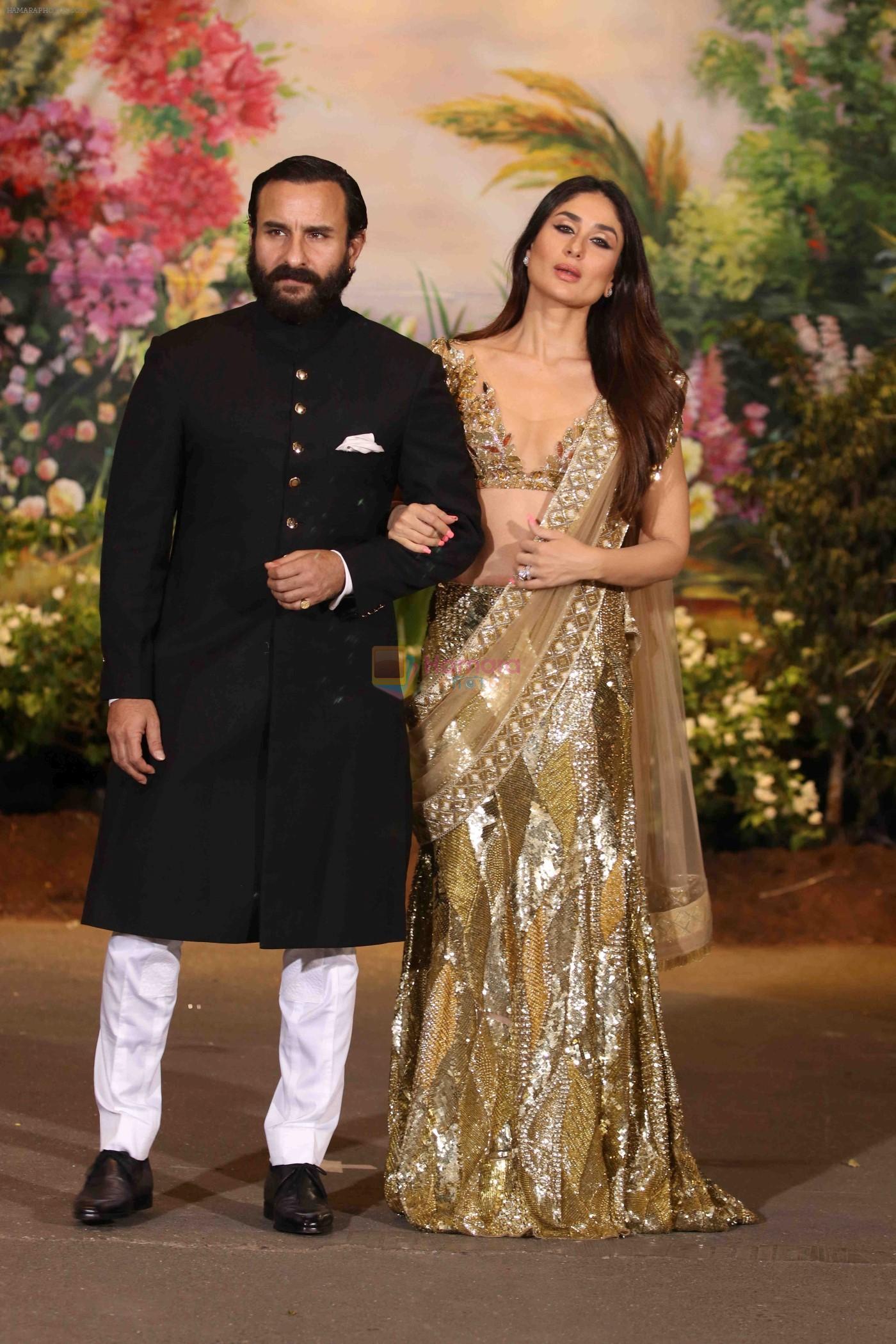 Kareena Kapoor, Saif Ali Khan  at Sonam Kapoor and Anand Ahuja's Wedding Reception on 8th May 2018