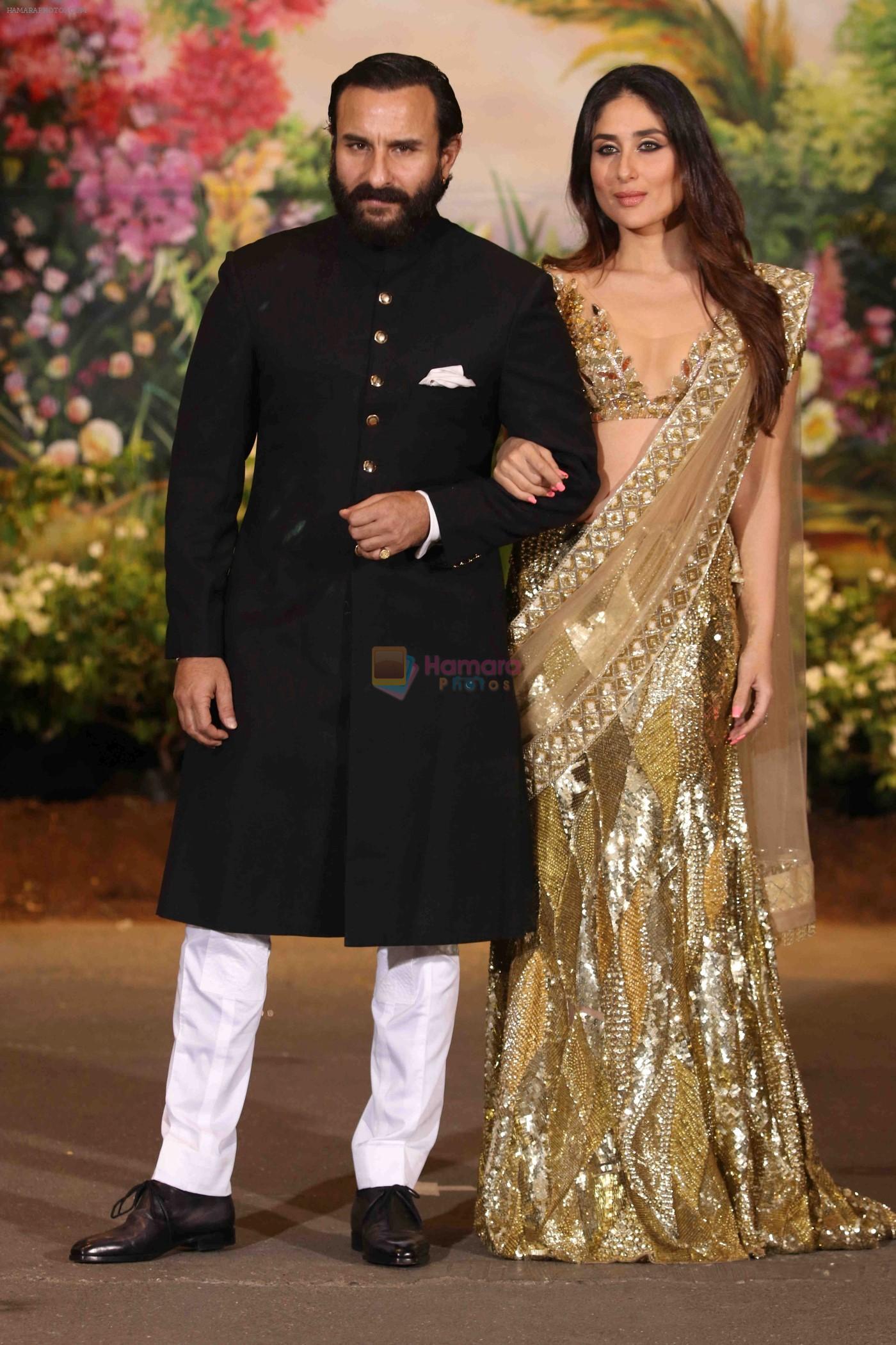 Kareena Kapoor, Saif Ali Khan  at Sonam Kapoor and Anand Ahuja's Wedding Reception on 8th May 2018