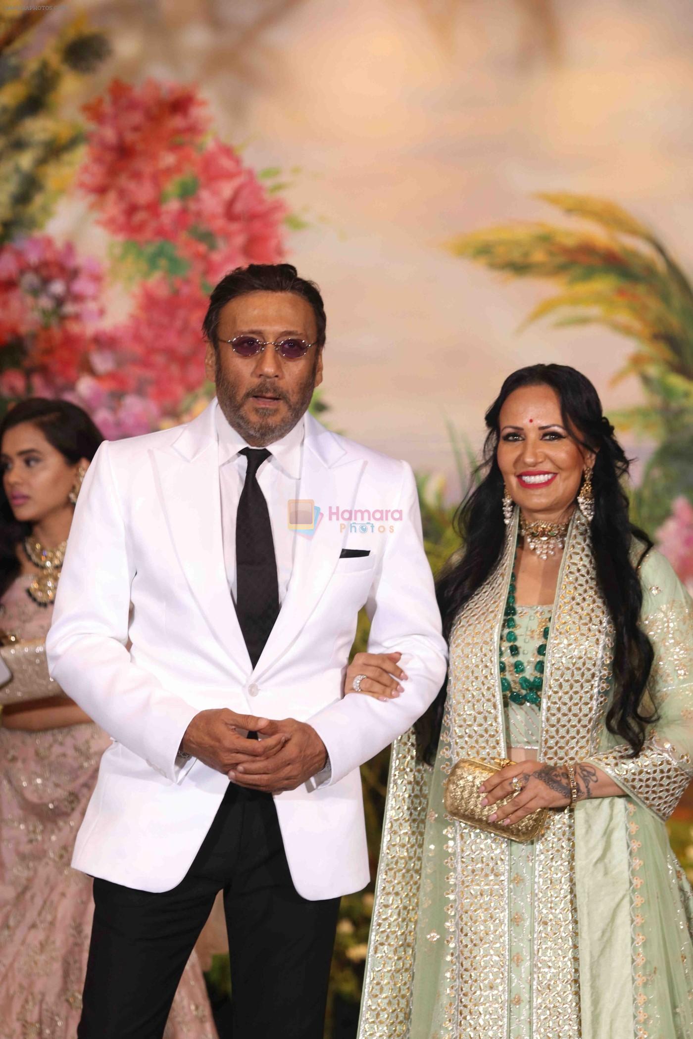 Jackie Shroff, Ayesha Shroff at Sonam Kapoor and Anand Ahuja's Wedding Reception on 8th May 2018