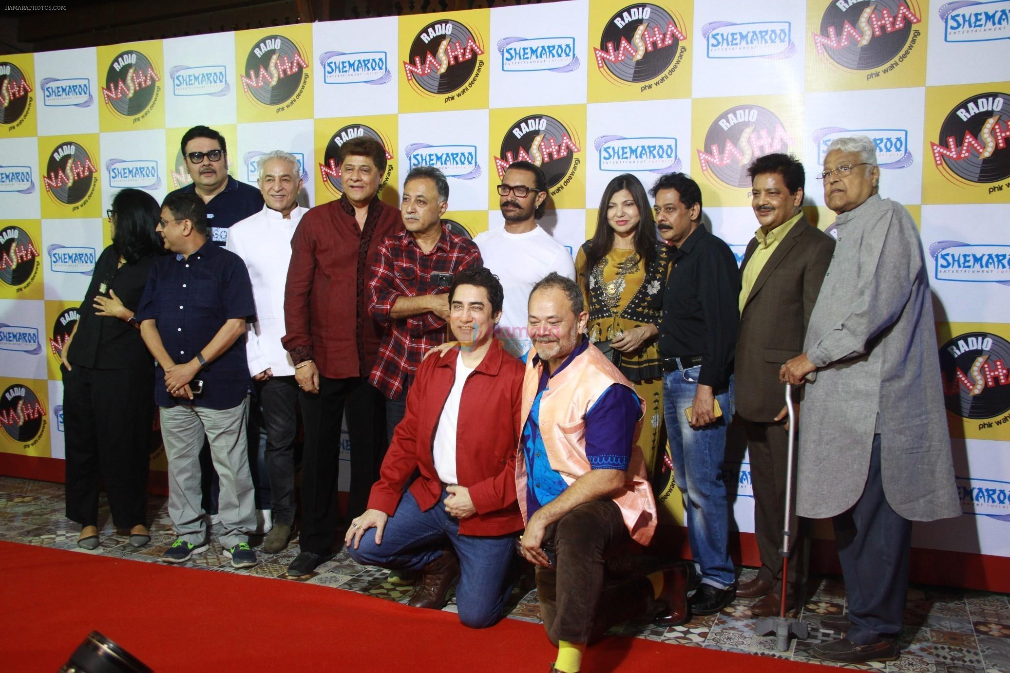 Aamir Khan, Alka Yagnik, Udit Narayan, Raj Zutshi at Qayamat se Qayamat tak 30 years celebration in Carnival Matterden, lower parel on 12th May 2018