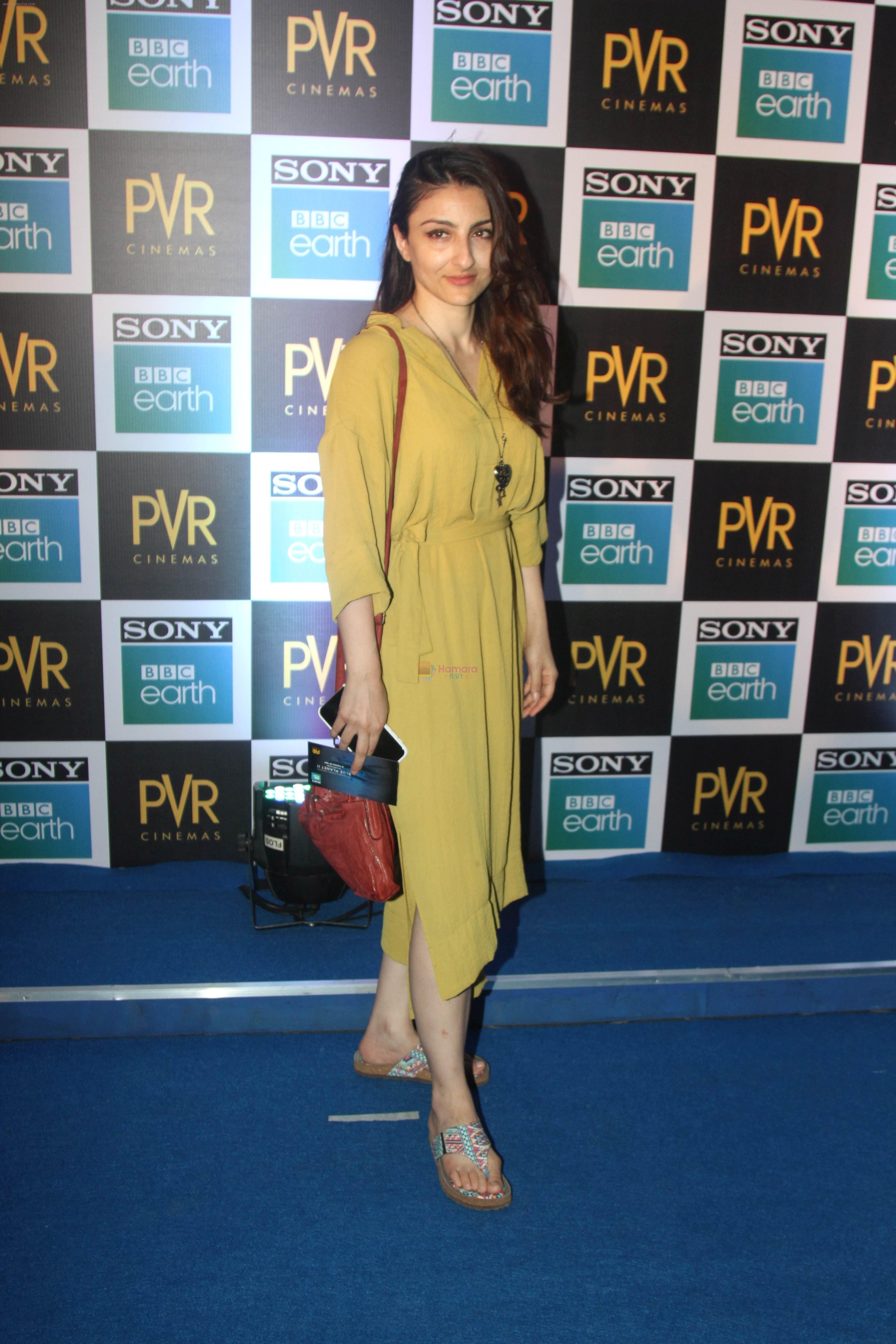 Soha Ali Khan at the Screening of Sony BBC Earth's film Blue Planet 2 at pvr icon in andheri on 15th May 2018