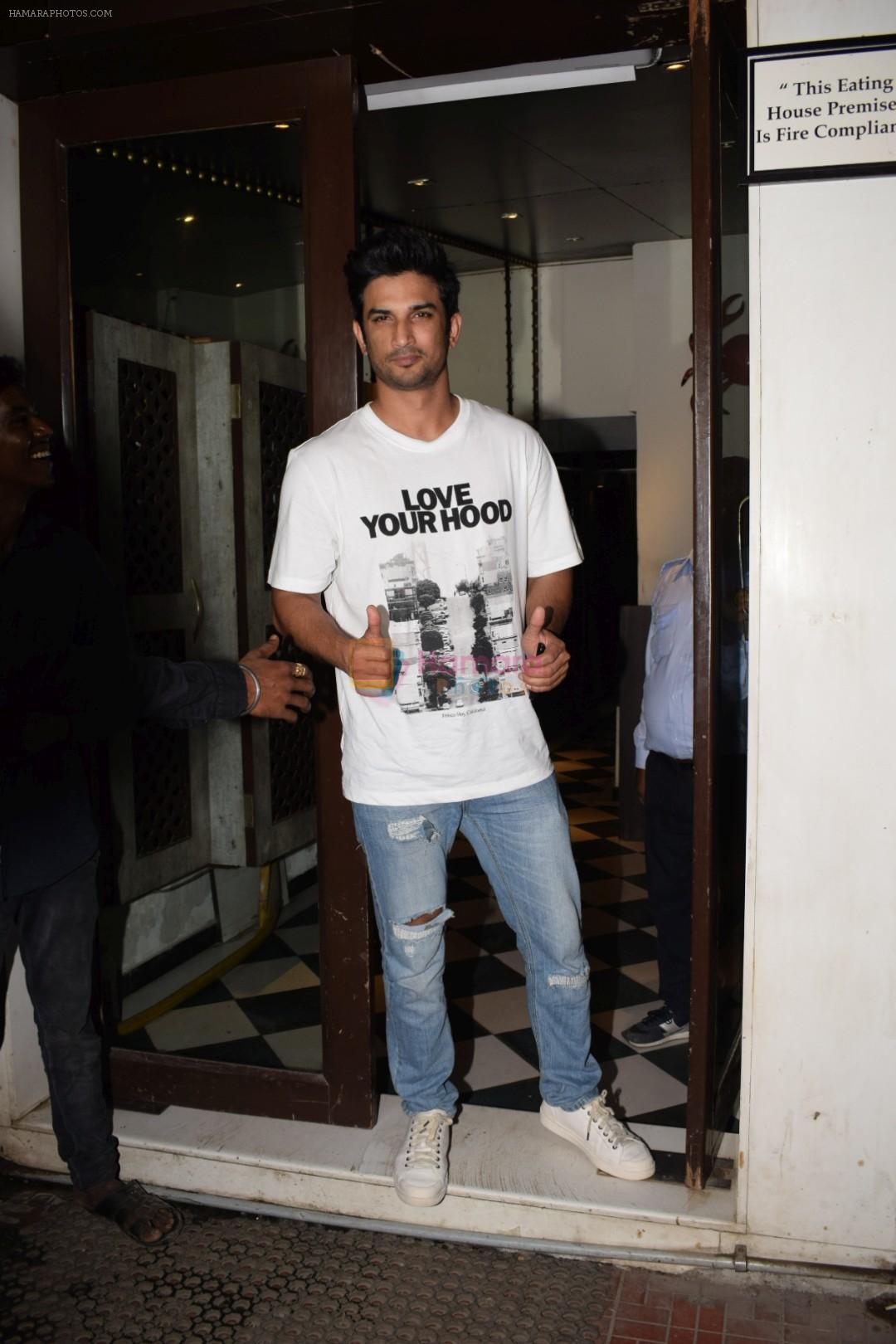 Sushant Singh Rajput at Wrapup party of film Stree at Bastian in bandra on 16th May 2018
