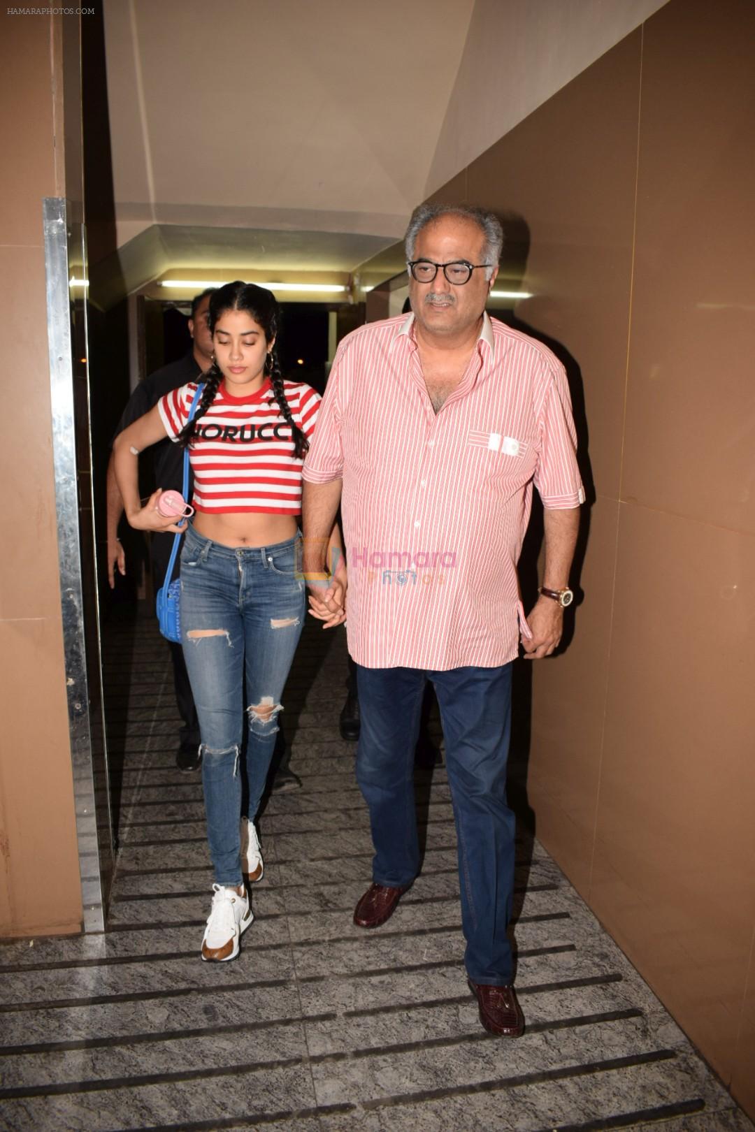Janhvi Kapoor, Boney Kapoor spotted at pvr juhu in mumbai on 20th May 2018