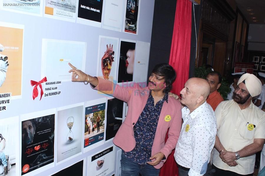 Vivek Oberoi, Anupam Kher at World No Tobacco Day 2018 event in Taj Lands end on 30th May 2018