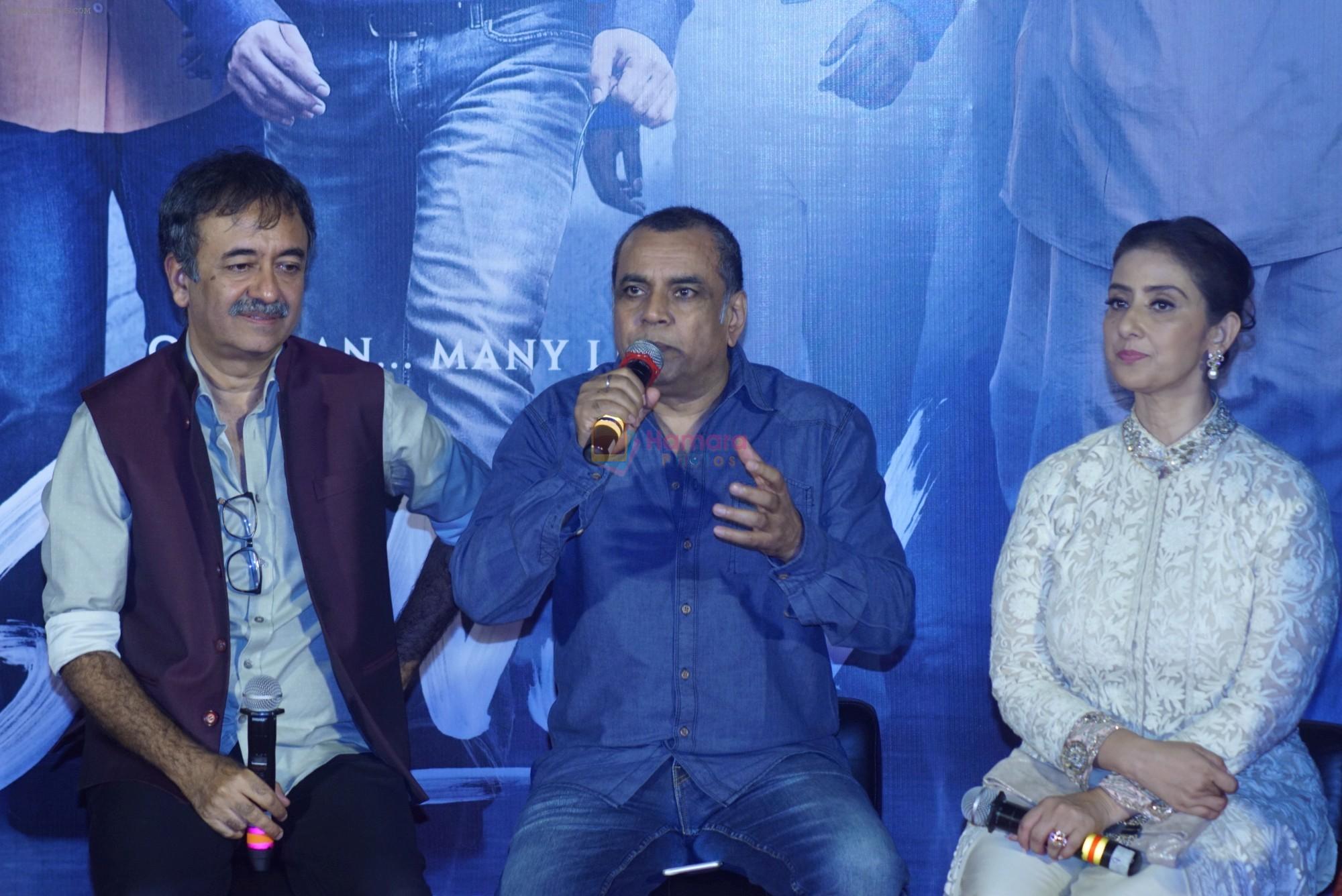 Rajkumar Hirani, Paresh Rawal, Manisha Koirala at the Trailer Launch Of Film Sanju on 30th May 2018