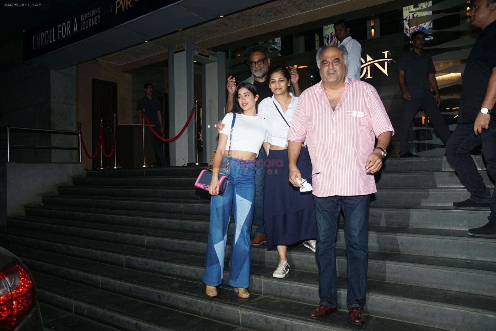 Janhvi Kapoor, Boney Kapoor at the screening of veere di wedding in pvr icon on 30th May 2018
