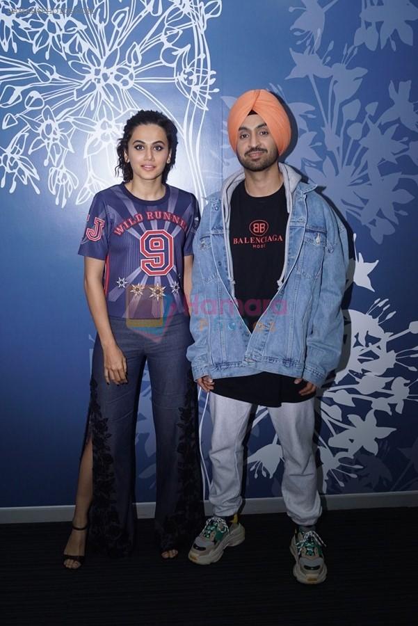 Diljit Dosanjh And Taapsee Pannu Spotted At Sony Office on 31st May 2018