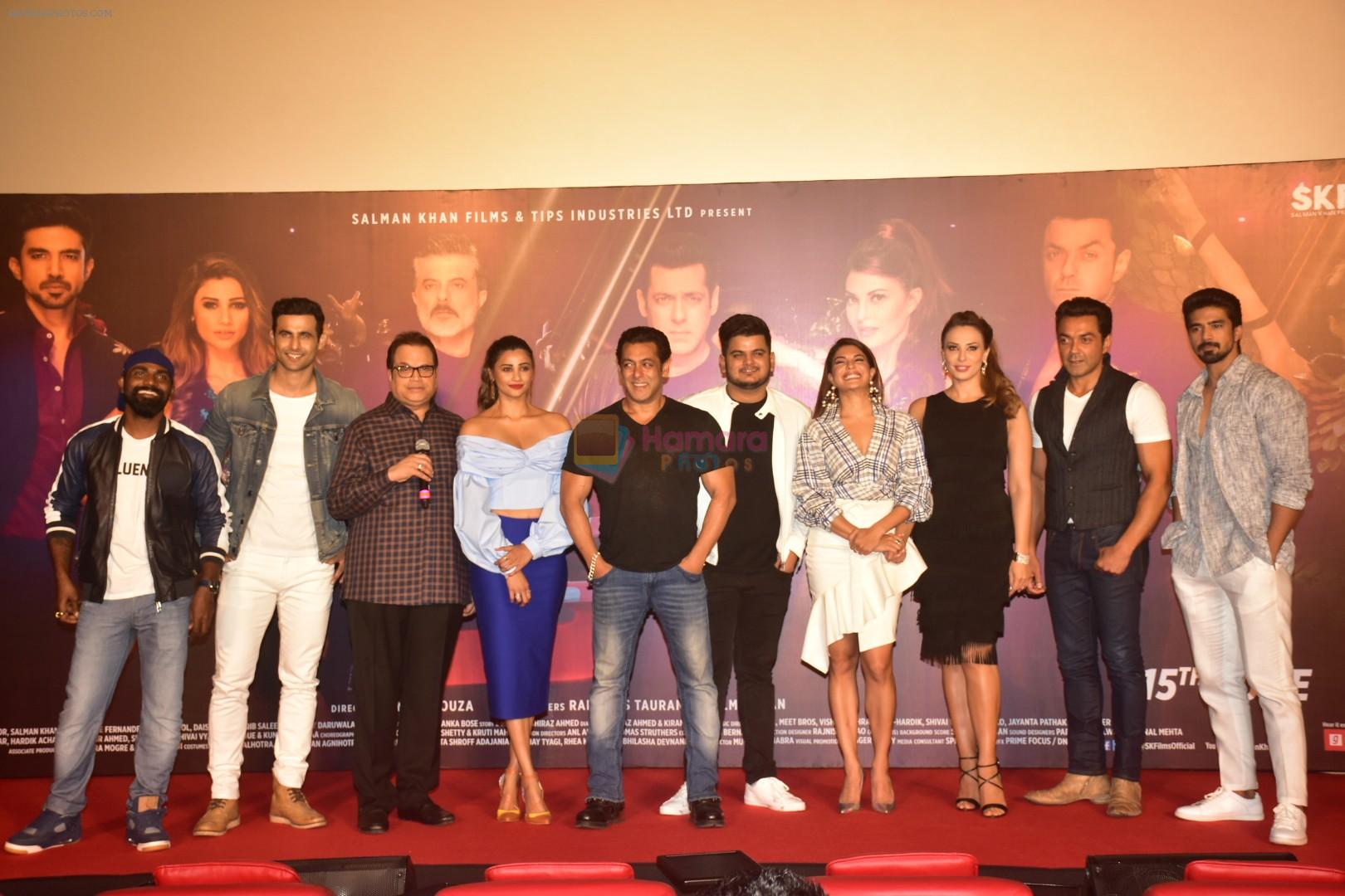 Bobby Deol, Saqib Saleem, Salman Khan, Jacqueline Fernandez, Daisy Shah, Lulia Vantur, Freddy Daruwala at the Song Launch Of Allah Duhai Hai From Film Race 3 on 1st June 2018
