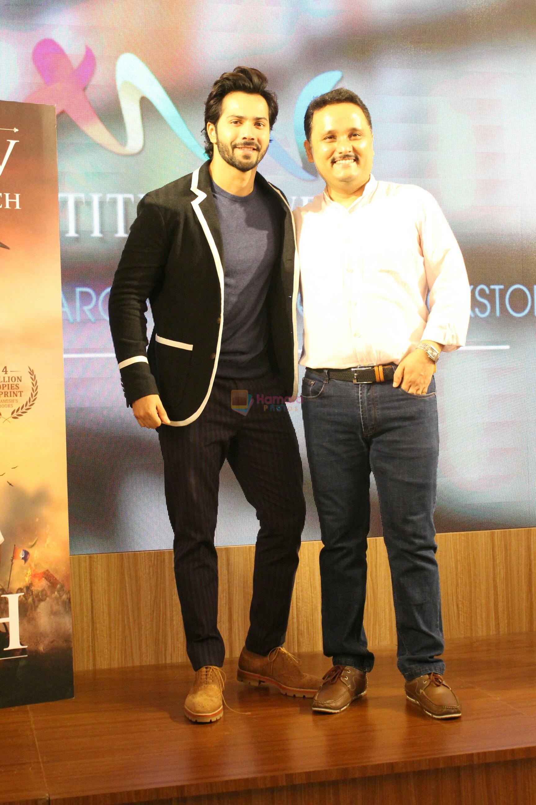 Varun Dhawan at the launch of Amish Tripati's new book Suheldev in Title Waves, bandra on 11th June 2018