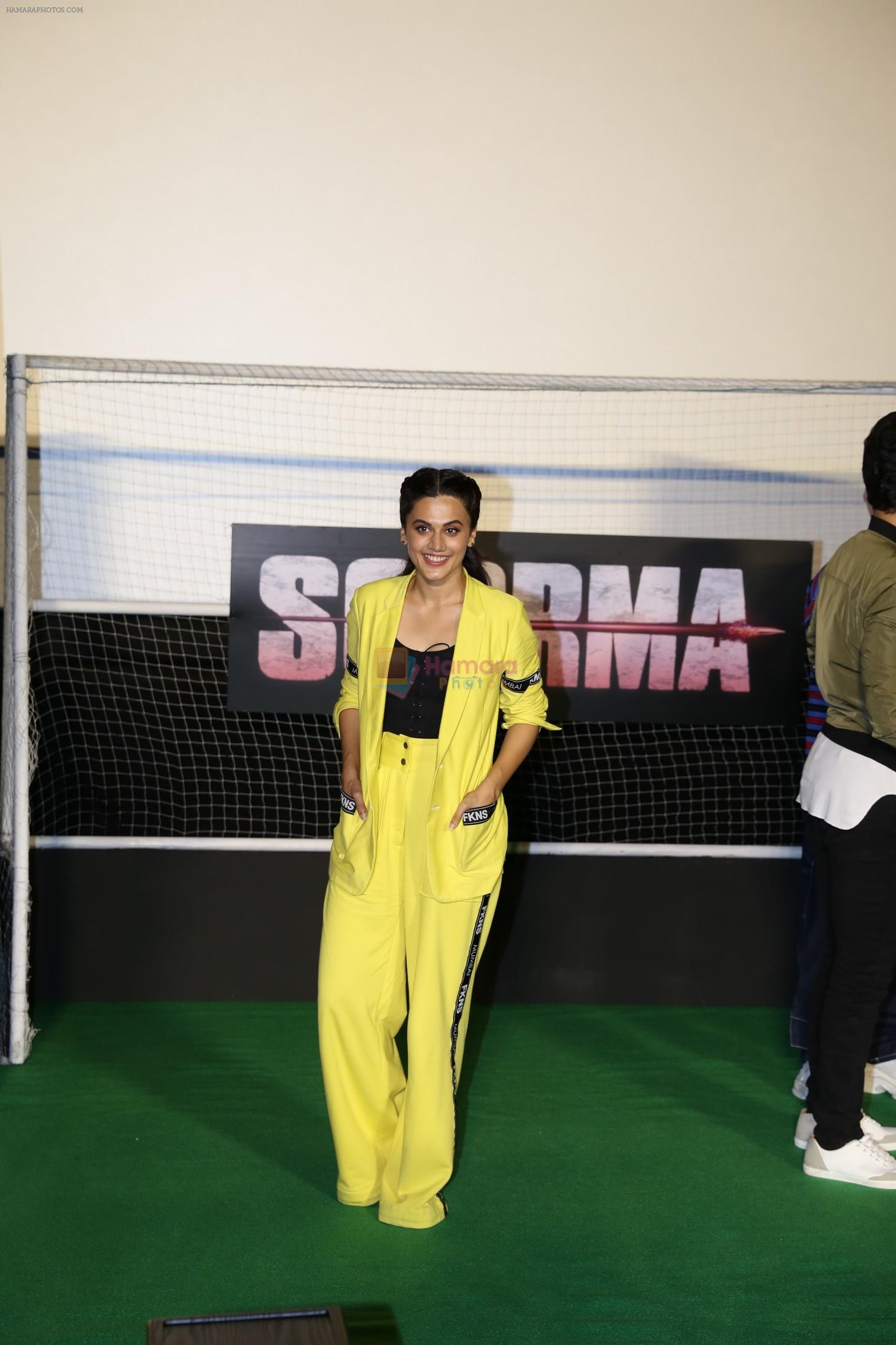 Tapsee Pannu at the Trailer launch of film Soorma at pvr juhu in mumbai on 11th June 2018