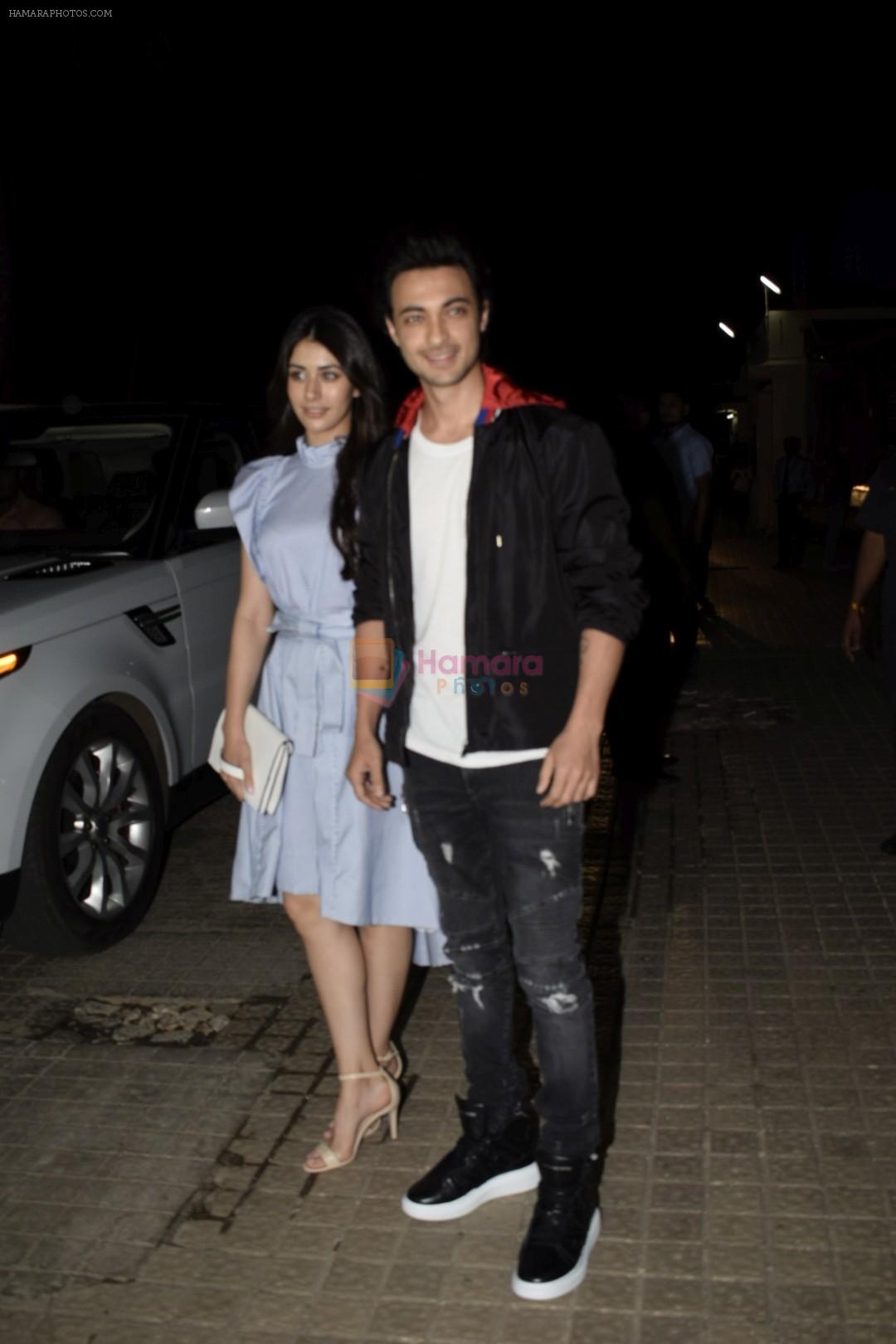 Ayush Sharma at the Screening of Race 3 in pvr juhu on 14th June 2018