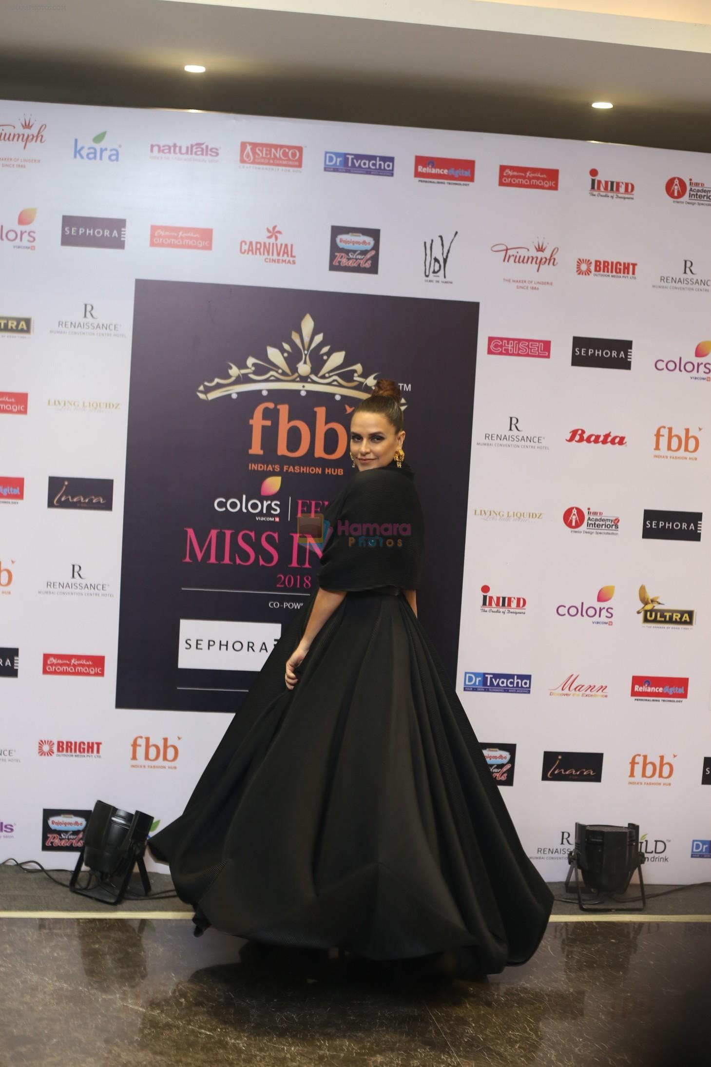 Neha Dhupia at Femina Miss India grand finale in NSCI worli, Mumbai on 19th June 2018
