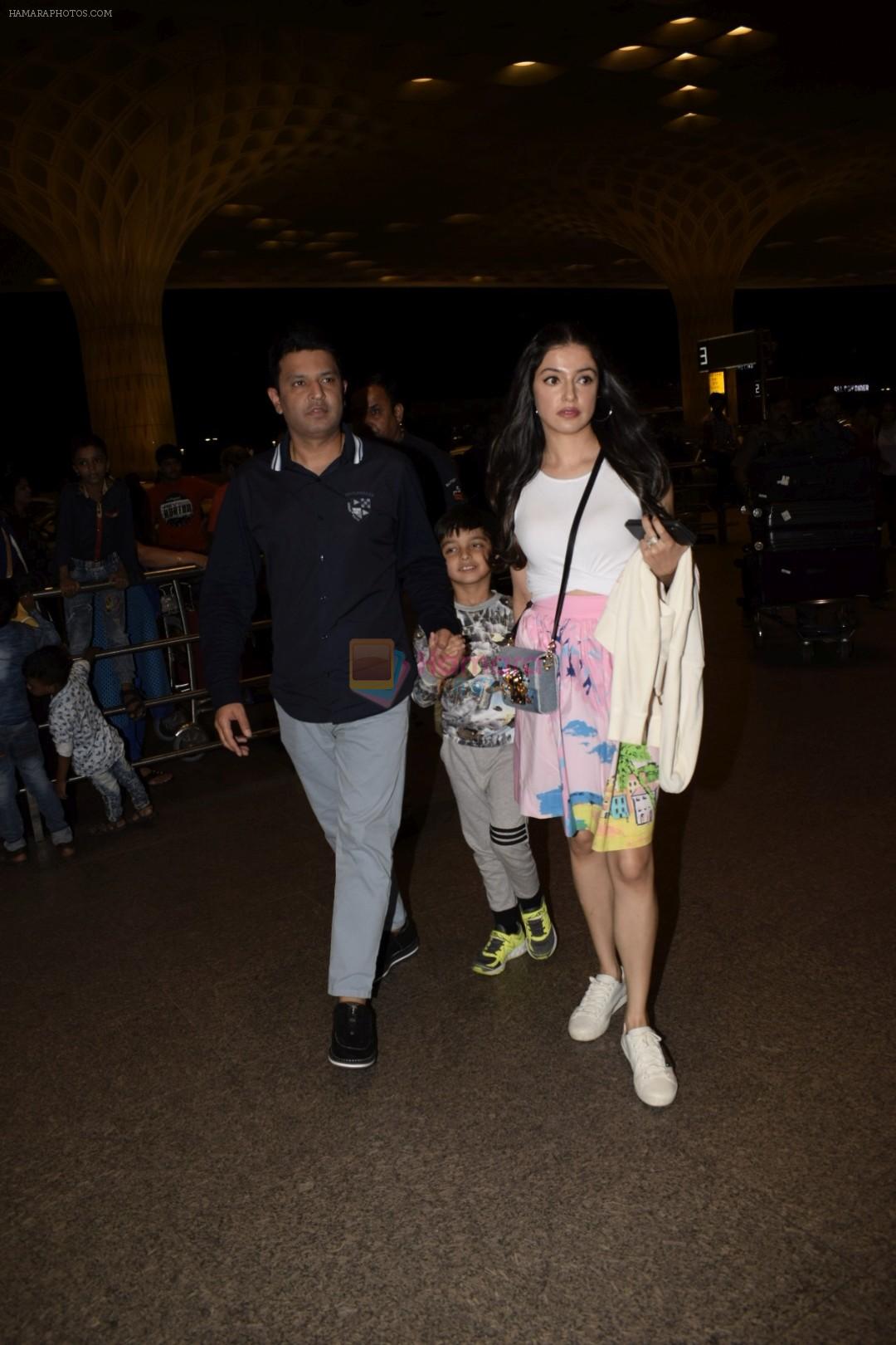 Bhushan Kumar, Divya Kumar leaving for IIFA at international airport in mumbai on 21st June 2018