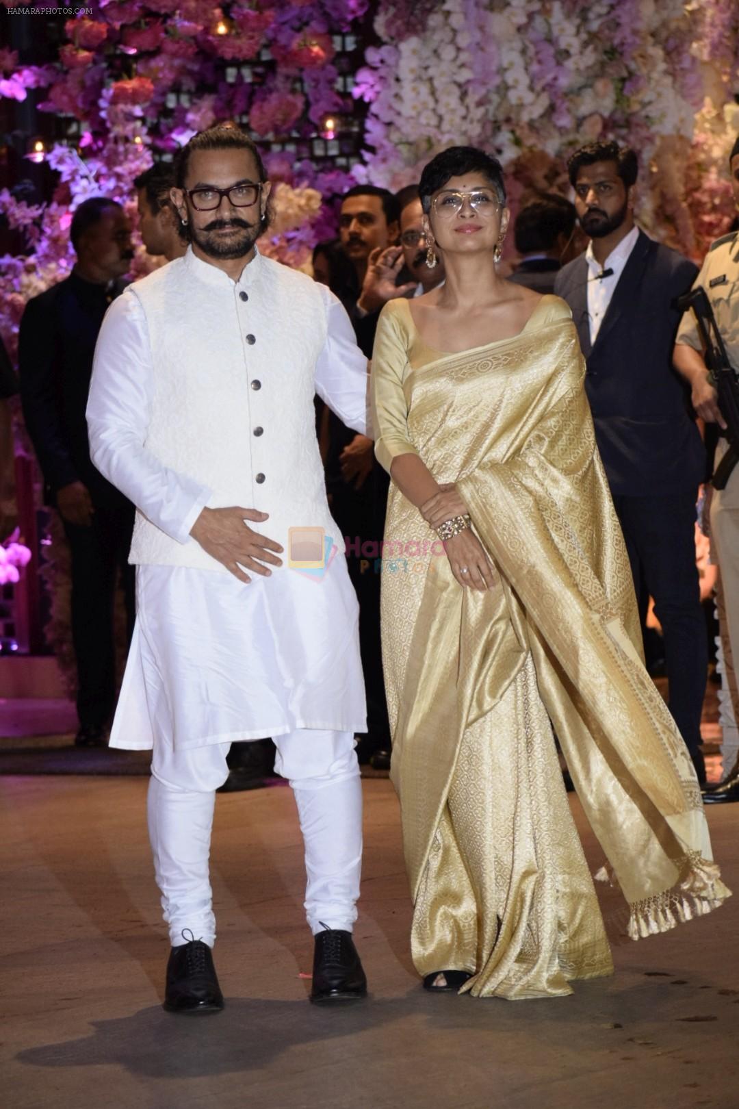 Aamir Khan, Kiran Rao at Akash Ambani & Shloka Mehta engagement at Antilia in mumbai on 30th June 2018