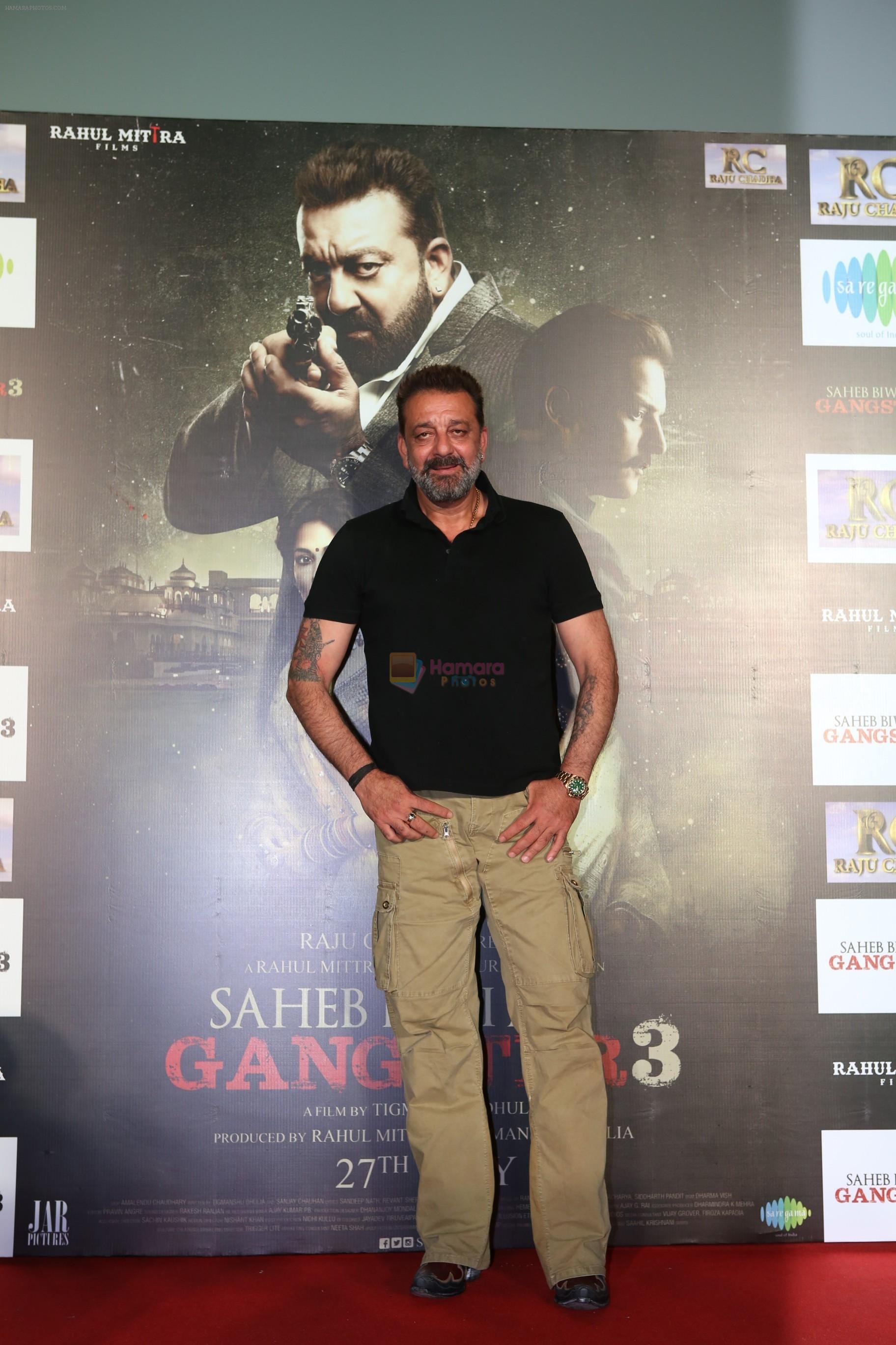Sanjay Dutt at the Trailer launch of film Saheb Biwi aur Gangster 3 in pvr ecx in andheri on 29th June 2018