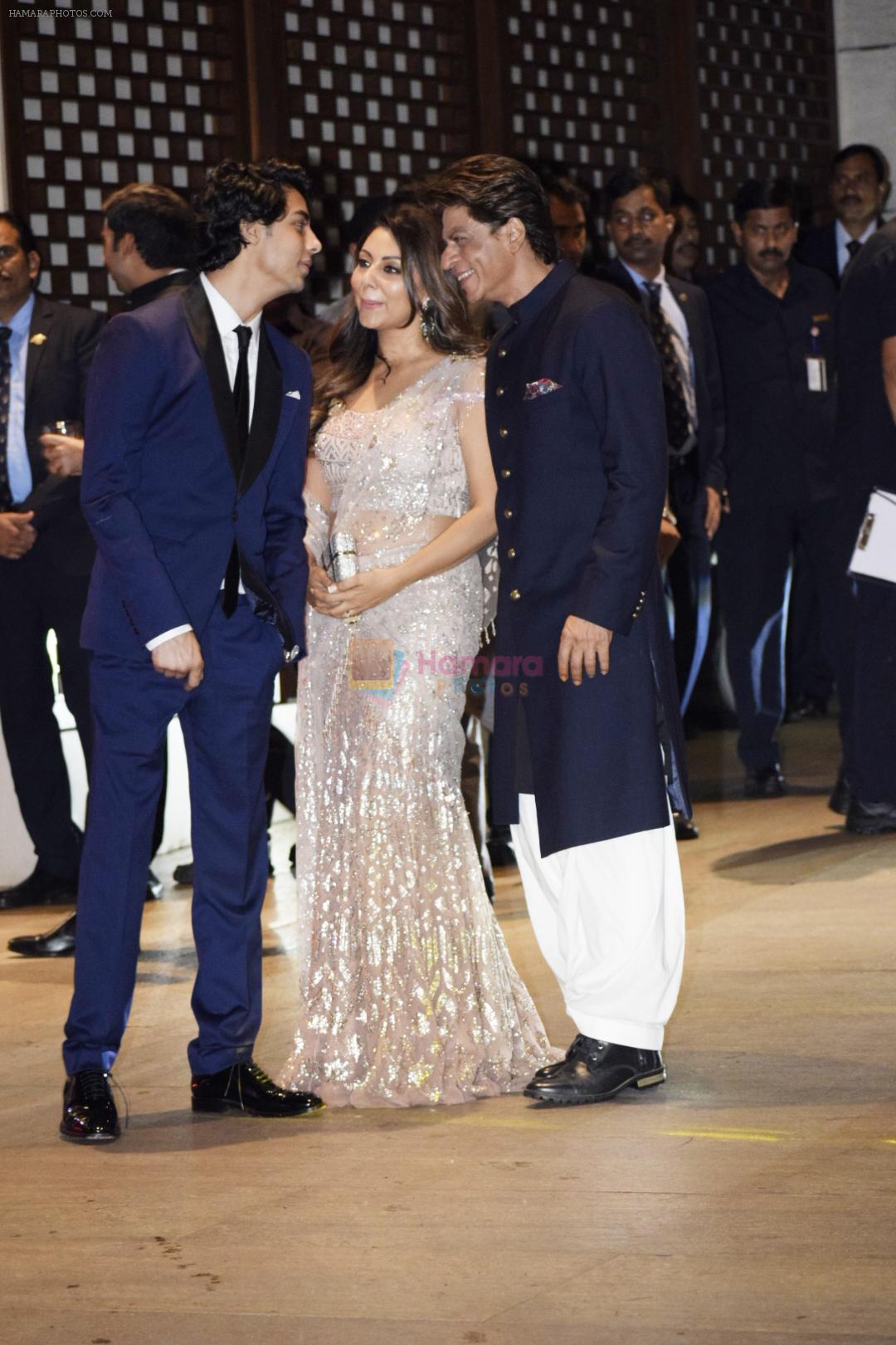 Shah Rukh Khan, Gauri Khan, Aaryan Khan at Akash Ambani & Shloka Mehta engagement at Antilia in mumbai on 30th June 2018