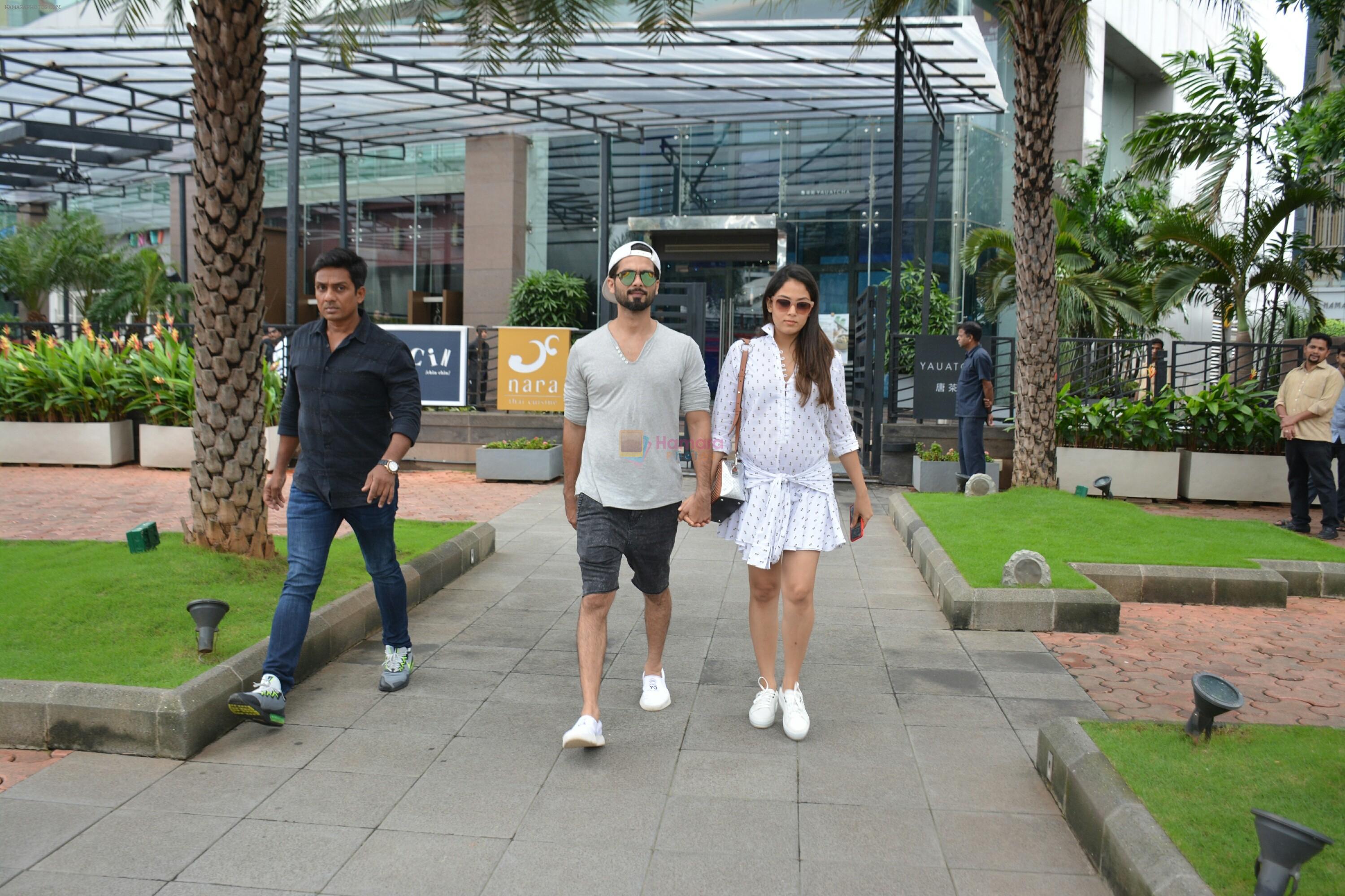 Shahid Kapoor and Mira Rajput spotted at Yautcha bkc on 4th July 2018