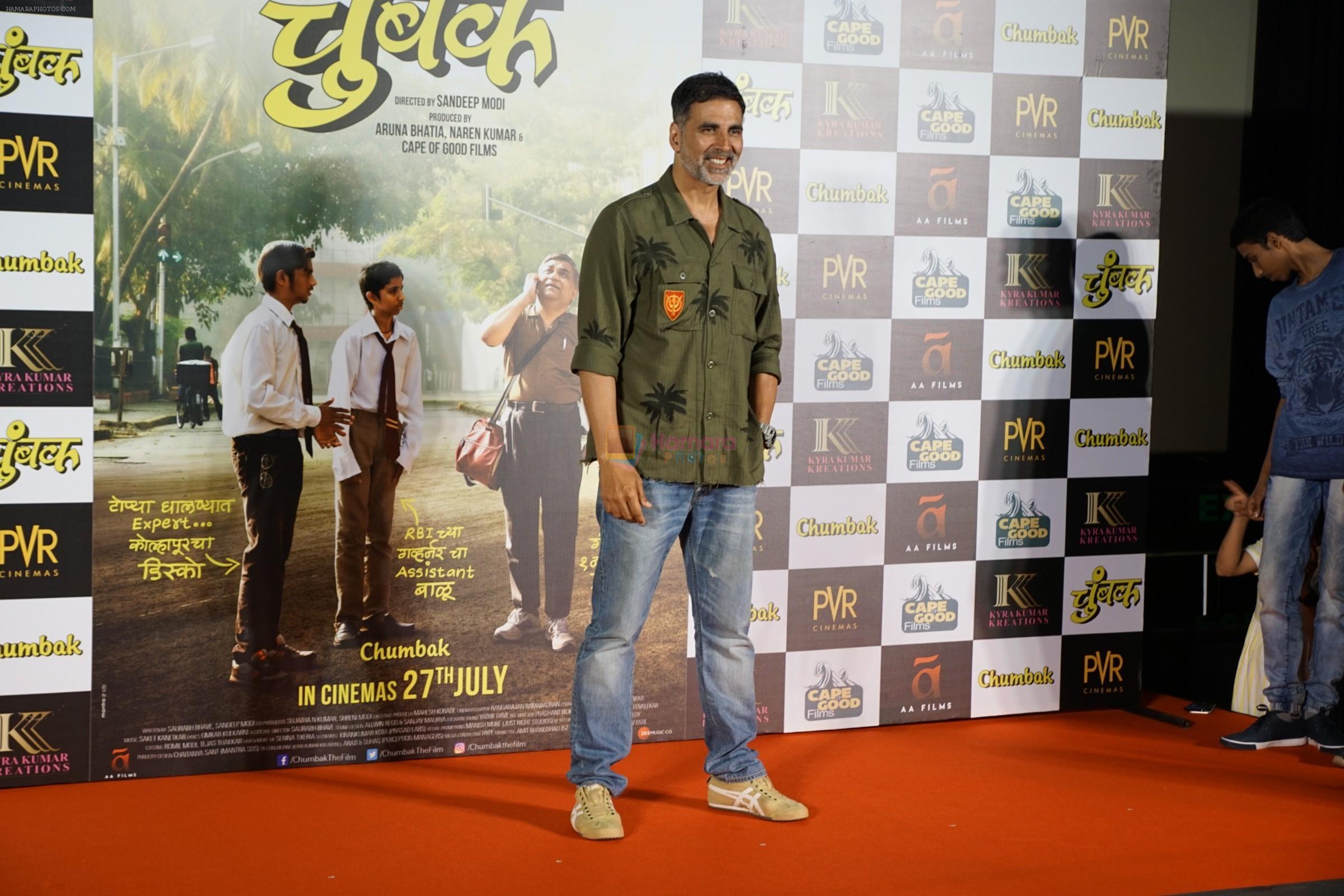 Akshay Kumar at the Trailer launch of marathi film Chumbak in pvr juhu on 5th July 2018