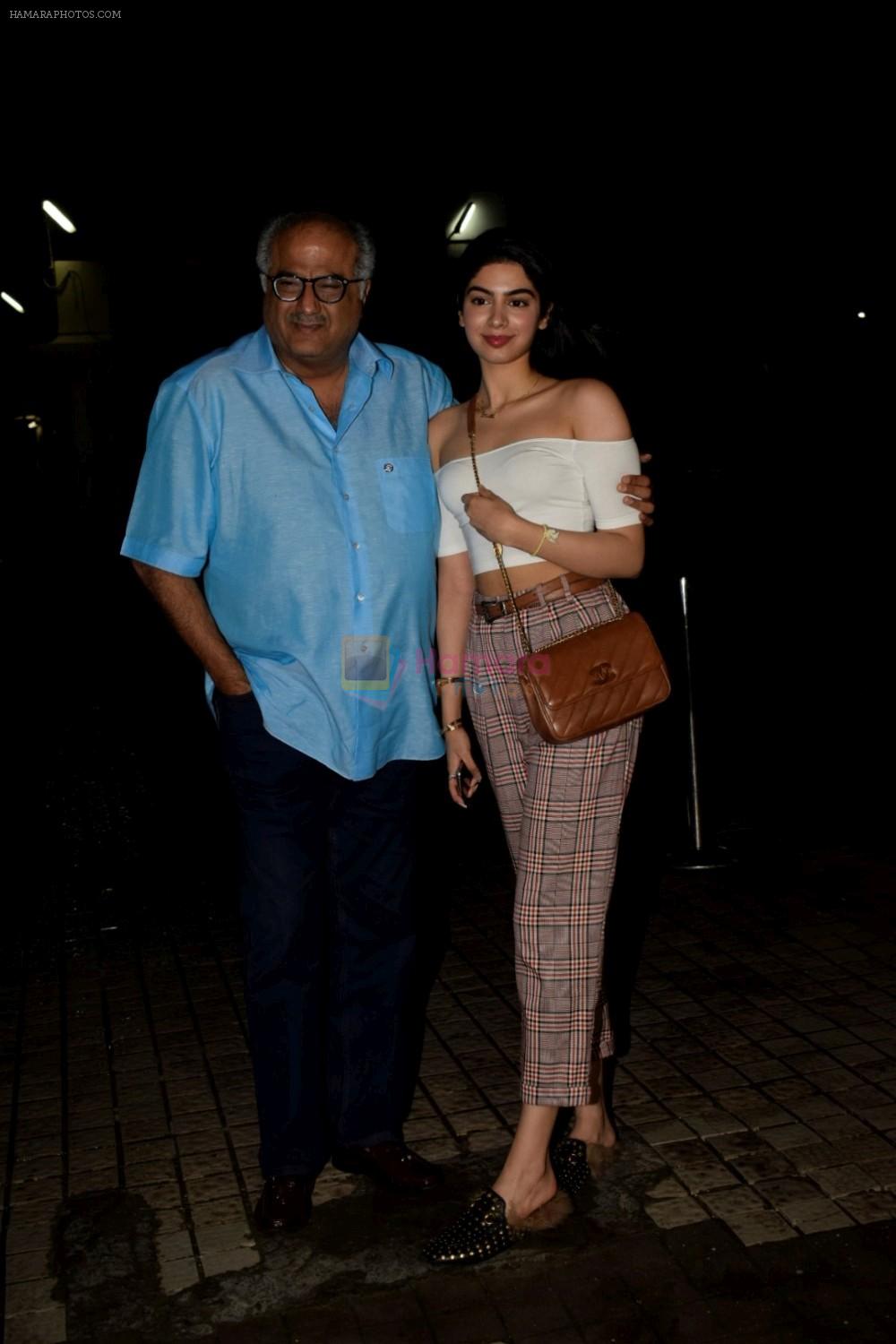 Boney Kapoor, Khushi Kapoor at Dhadak Screening in Pvr Juhu on 15th July 2018