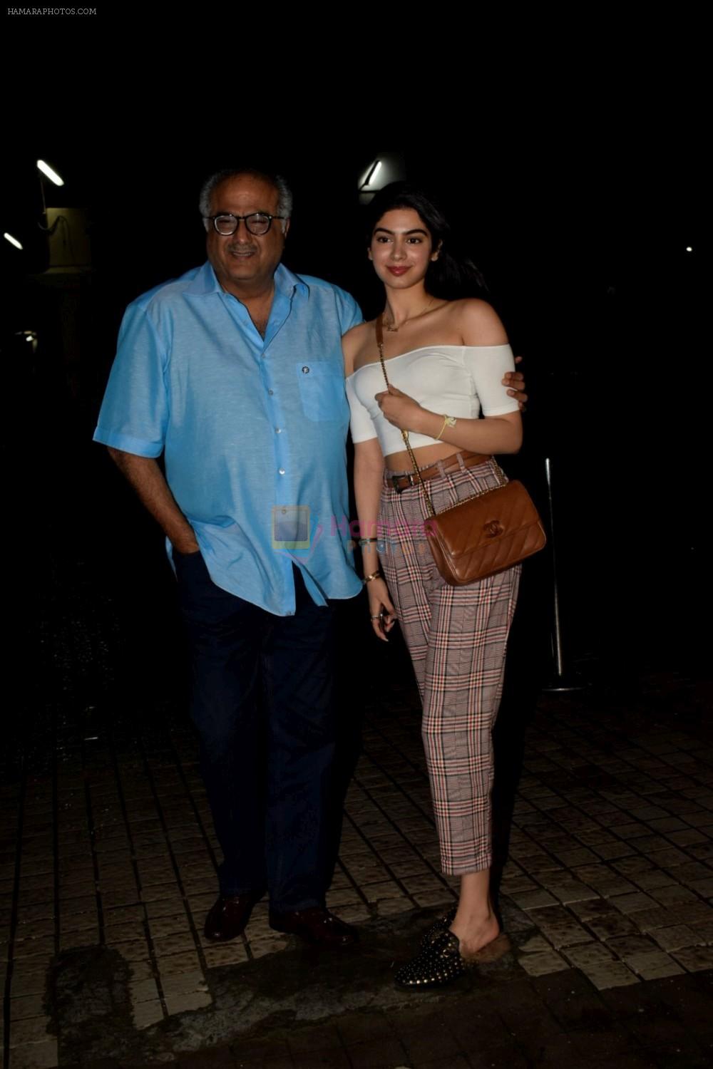 Boney Kapoor, Khushi Kapoor at Dhadak Screening in Pvr Juhu on 15th July 2018