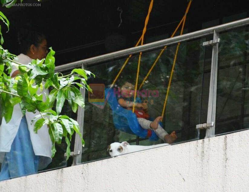 Taimur Ali Khan at his home in bandra on 19th July 2018