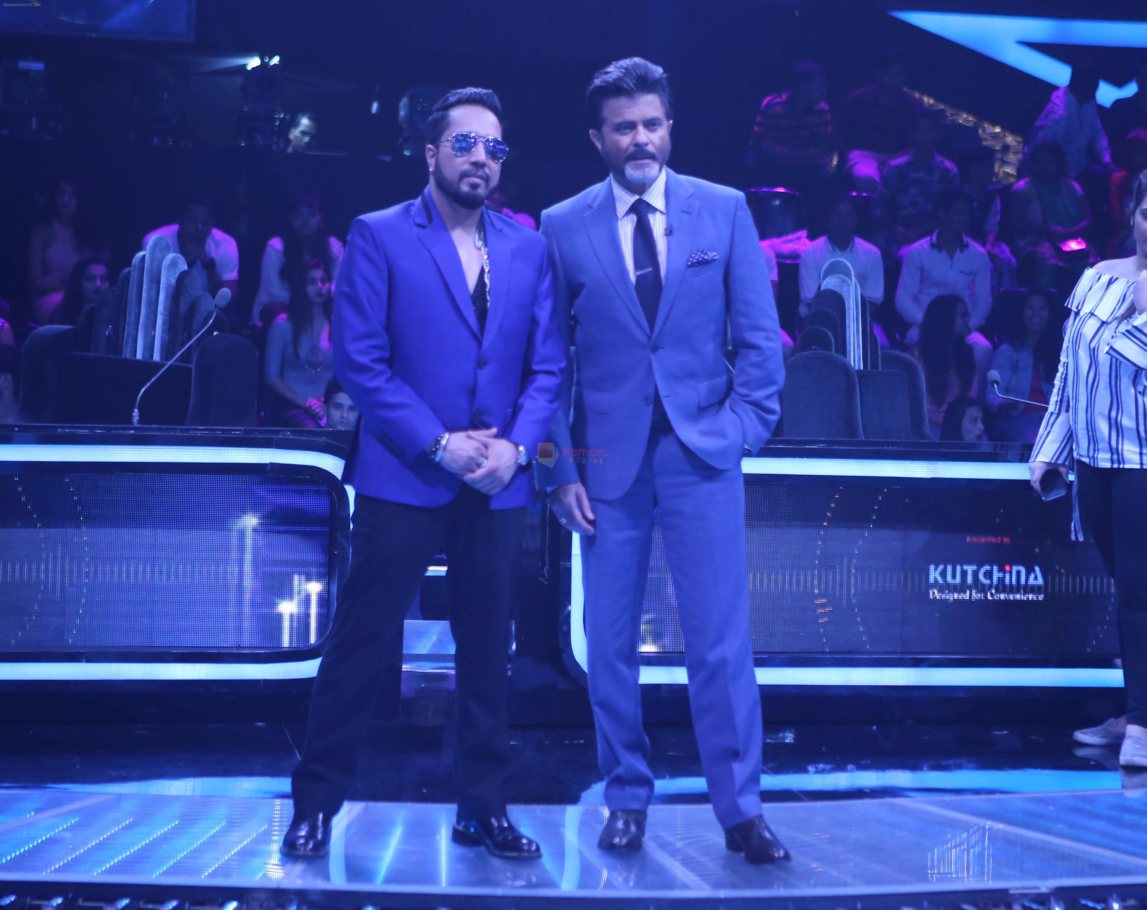 Anil Kapoor, Mika Singh on the sets of Star Plus's Dil Hai Hindustani 2 at filmcity on 23rd July 2018