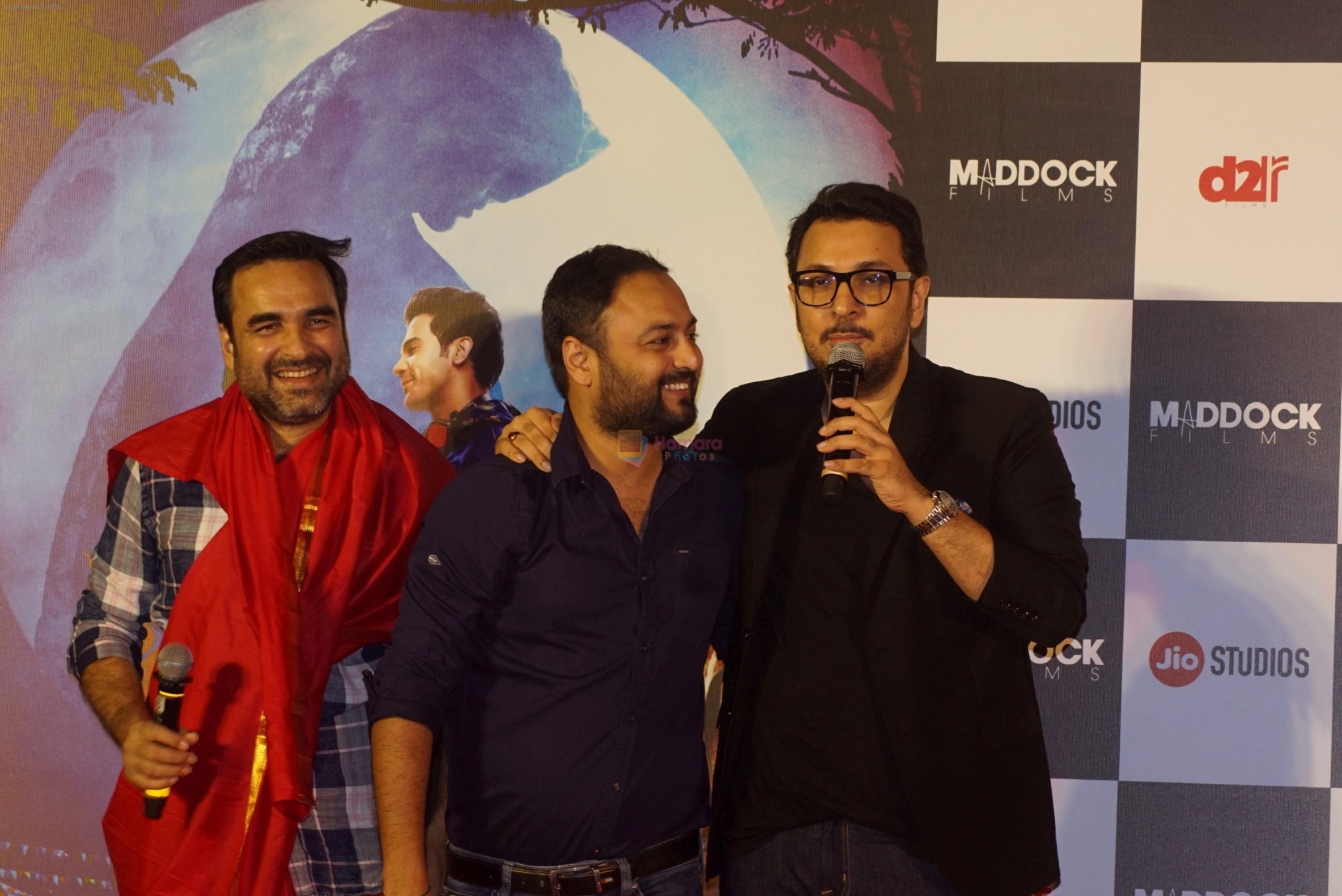 Pankaj Tripathi, Dinesh Vijan, Amar Kaushik at the Trailer Launch of Film Stree on 26th July 2018