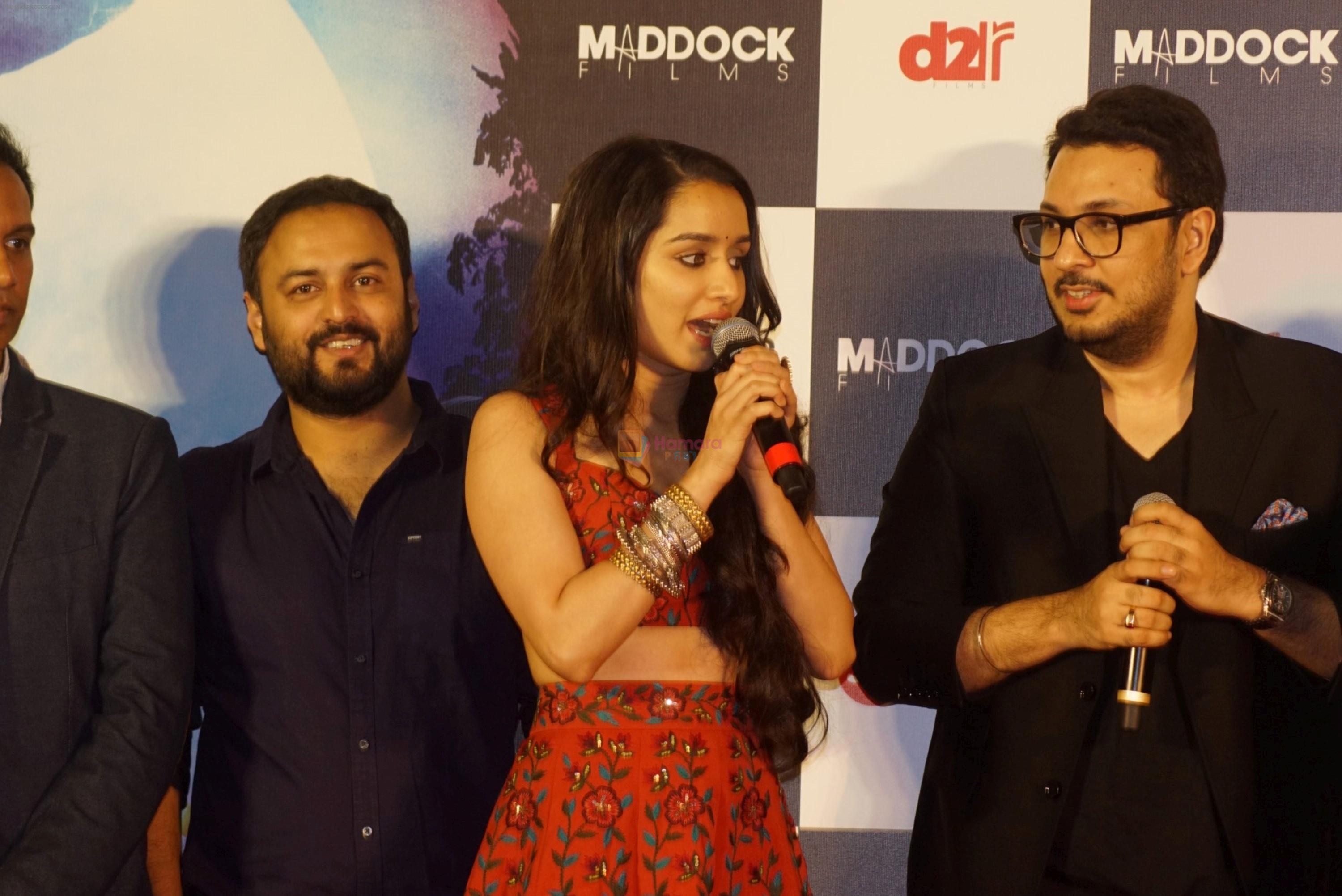 Shraddha Kapoor, Dinesh Vijan at the Trailer Launch of Film Stree on 27th July 2018