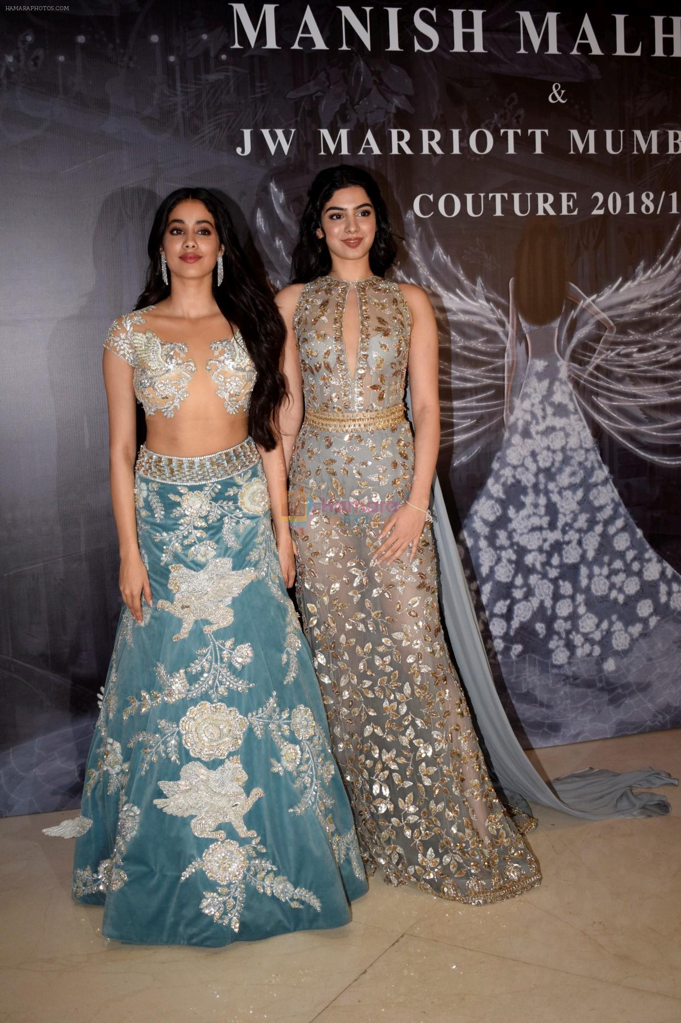 Janhvi Kapoor, Khushi Kapoor at Red Carpet for Manish Malhotra new collection Haute Couture on 1st Aug 2018